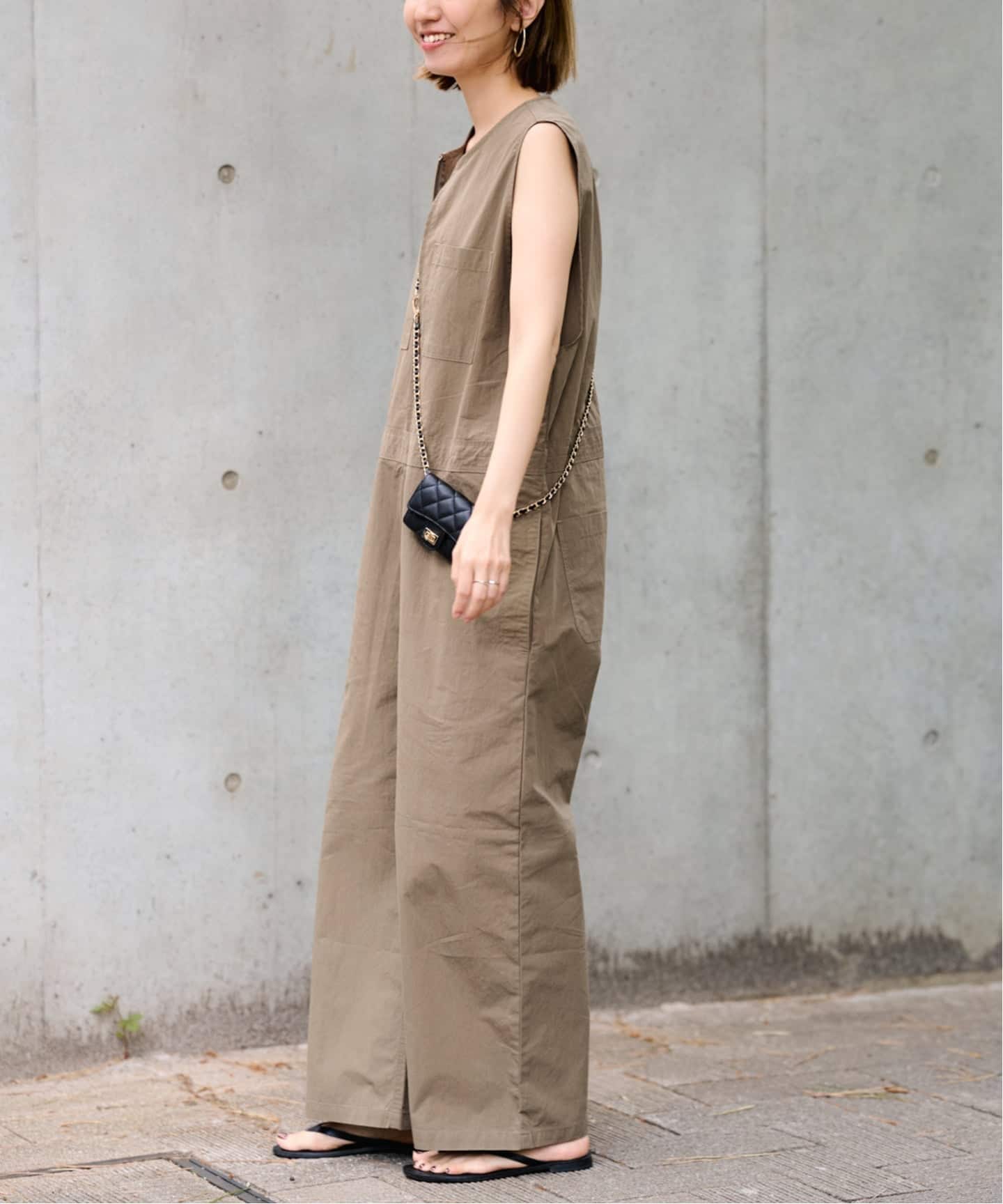 WHITE FIELD ノースリーブオールインワン デニム 新品 36 ≪新色