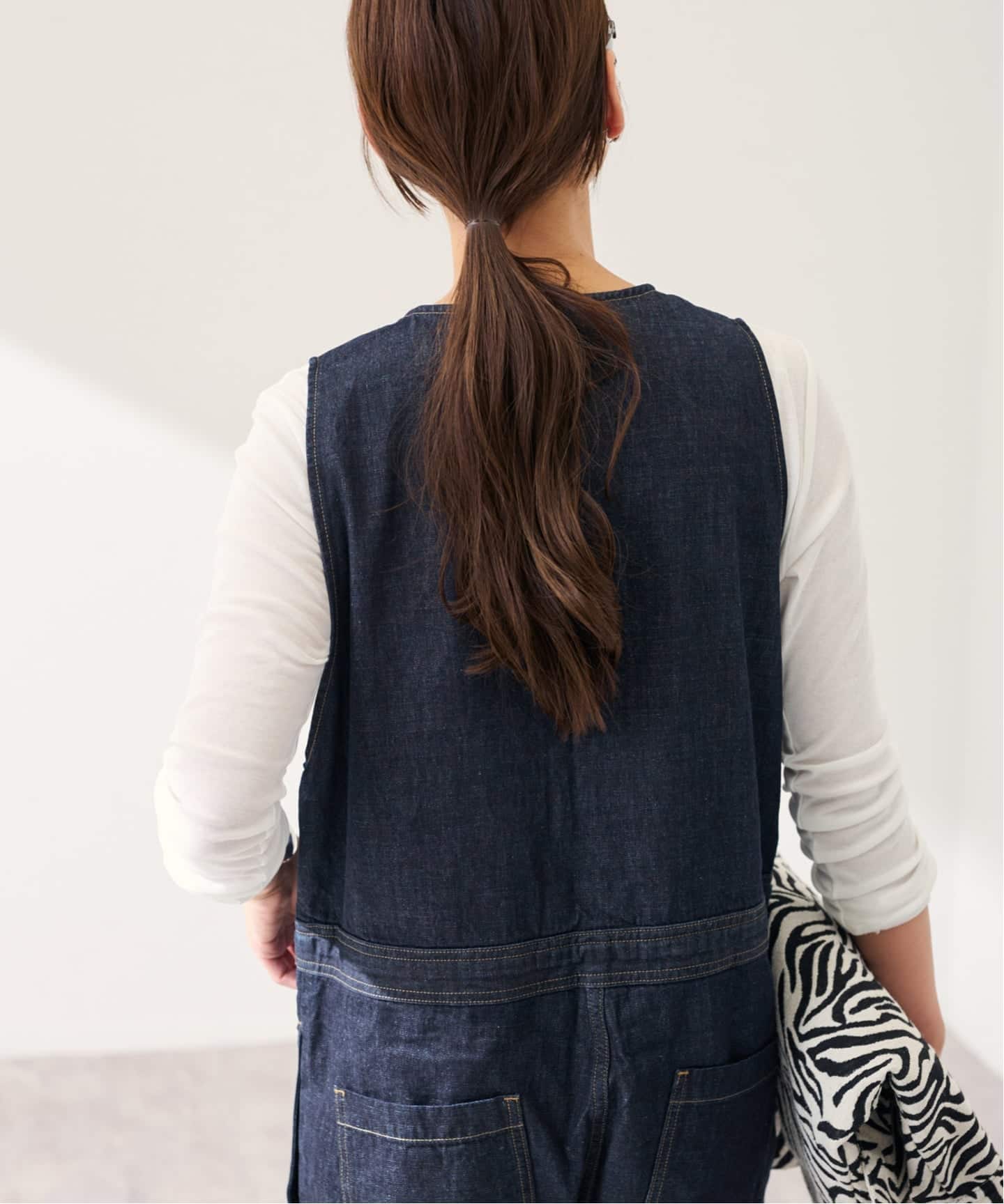 ≪追加≫WHITE FIELD/ホワイトフィールド ノースリーブオールインワン