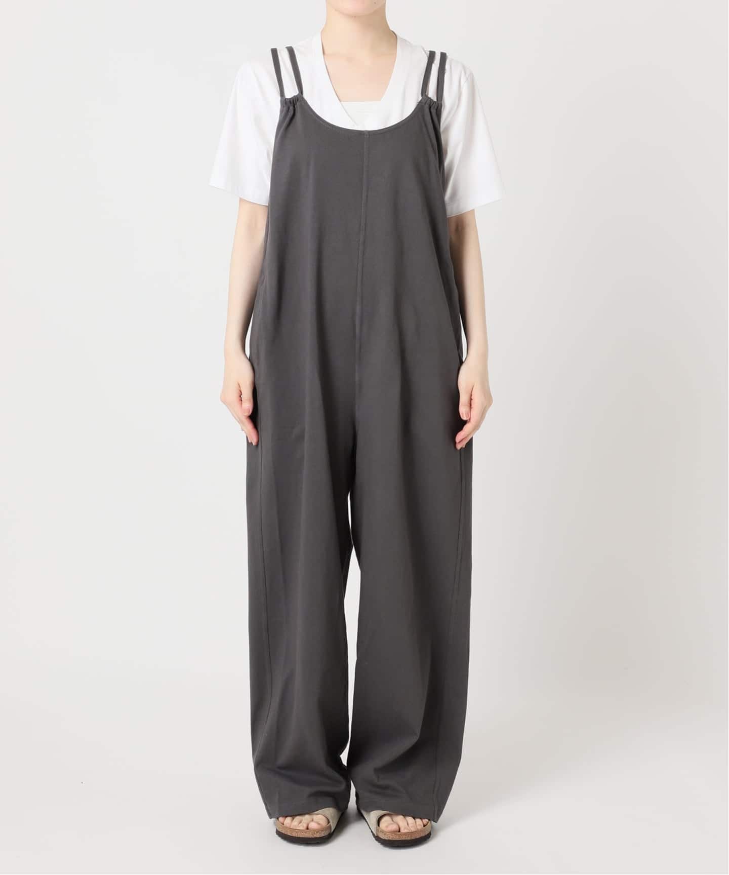 JOHNBULL グレーオーバーオール JOHNBULL/ジョンブル プレーティングジャージサロペット（サロペット