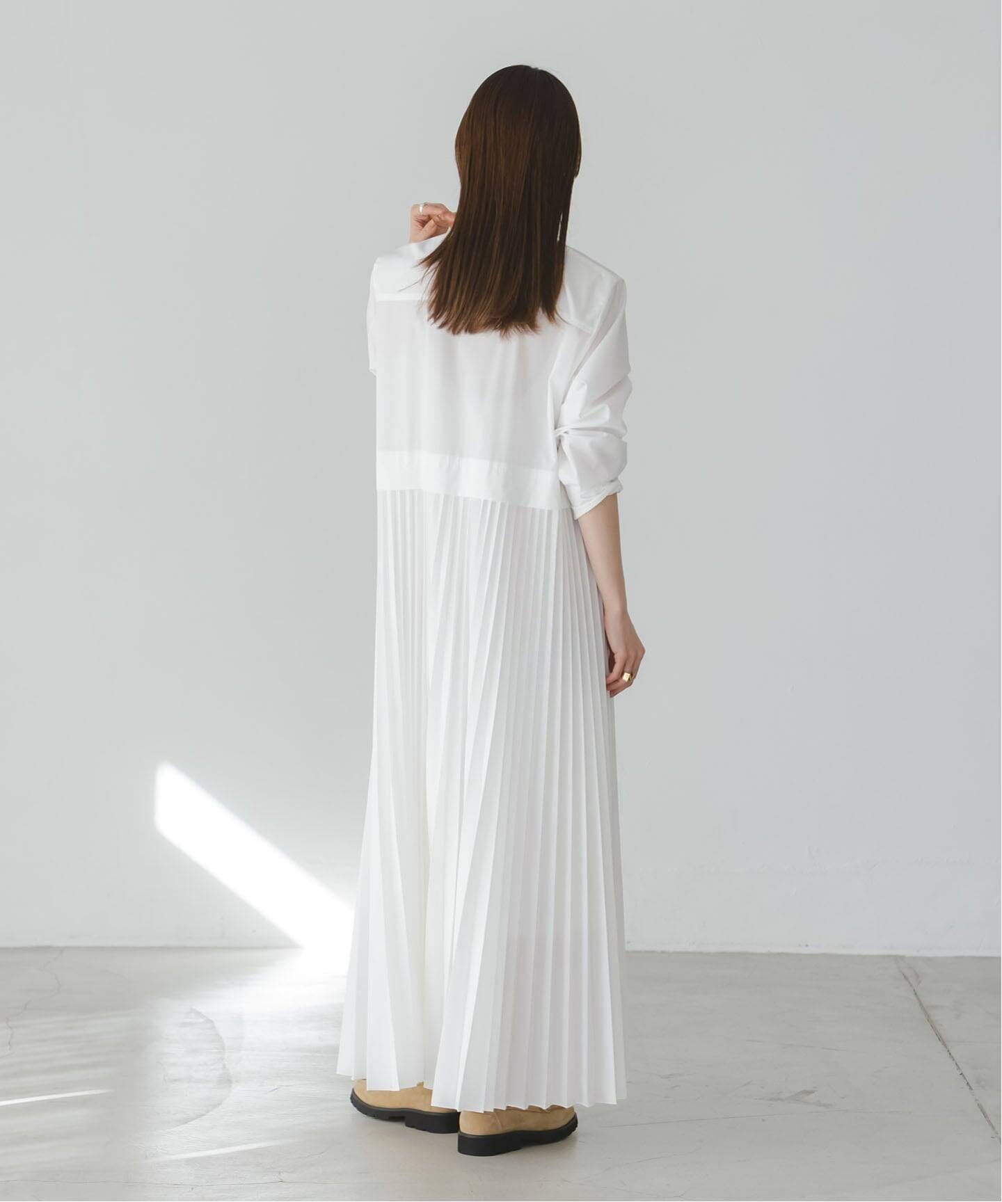 追加予約》プリーツシャツワンピース（ワンピース）｜NOBLE（ノーブル