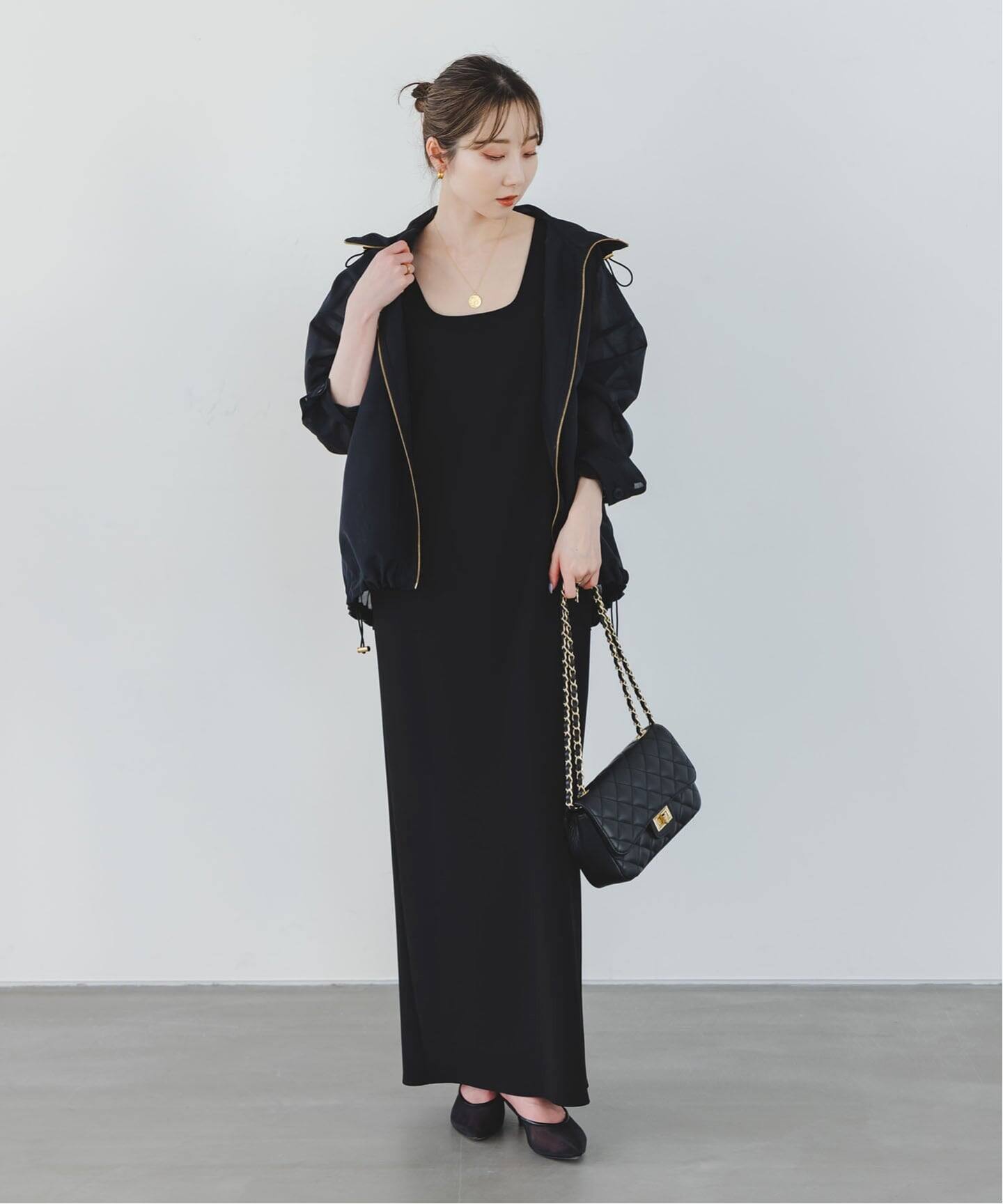 noble 26SS【洗える】コンフォートジャージー2WAYワンピース38 追加》【洗える】コンフォートジャージー2WAYワンピース（ワンピース