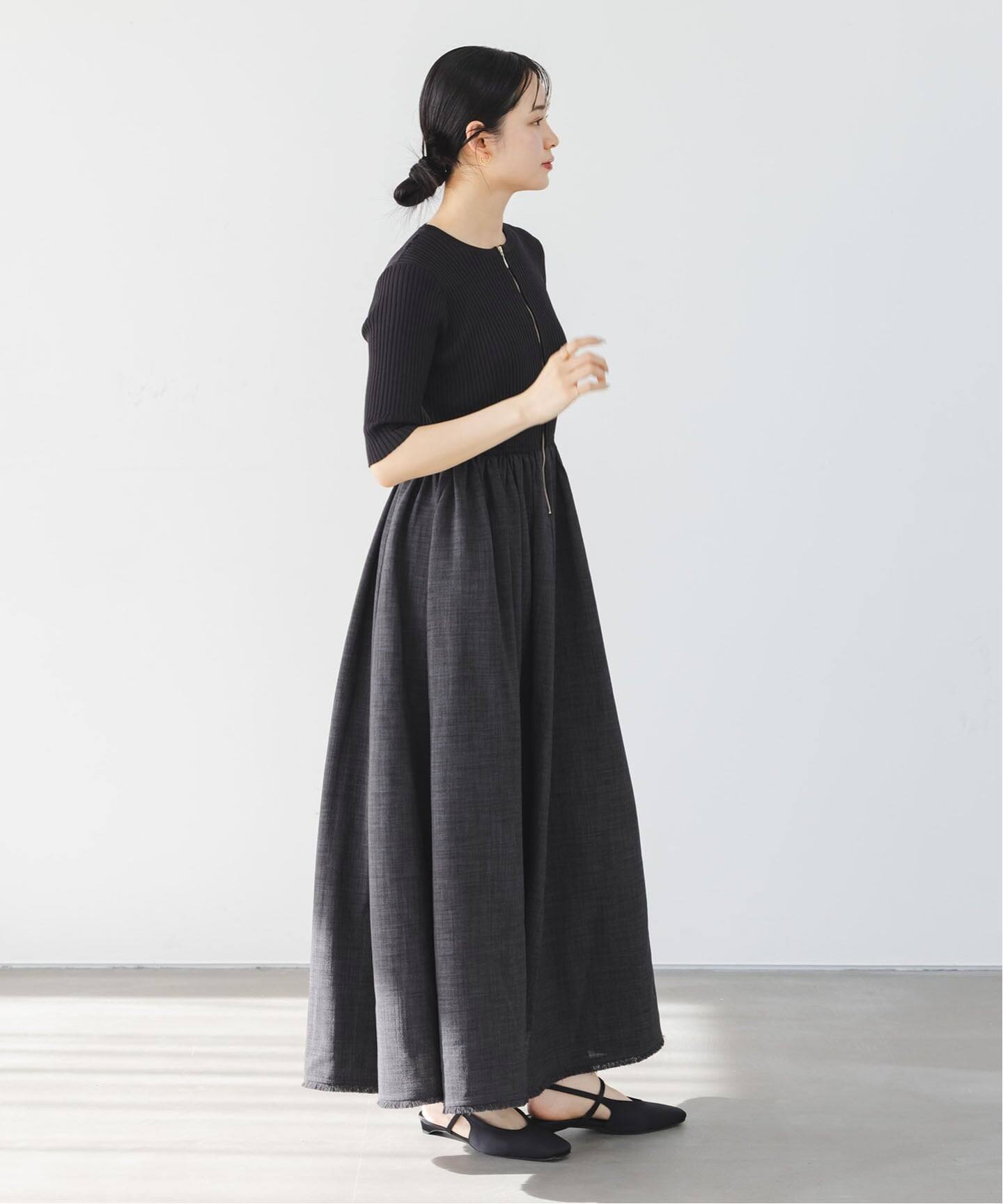 予約》フロントジップドッキングワンピース（ワンピース）｜NOBLE