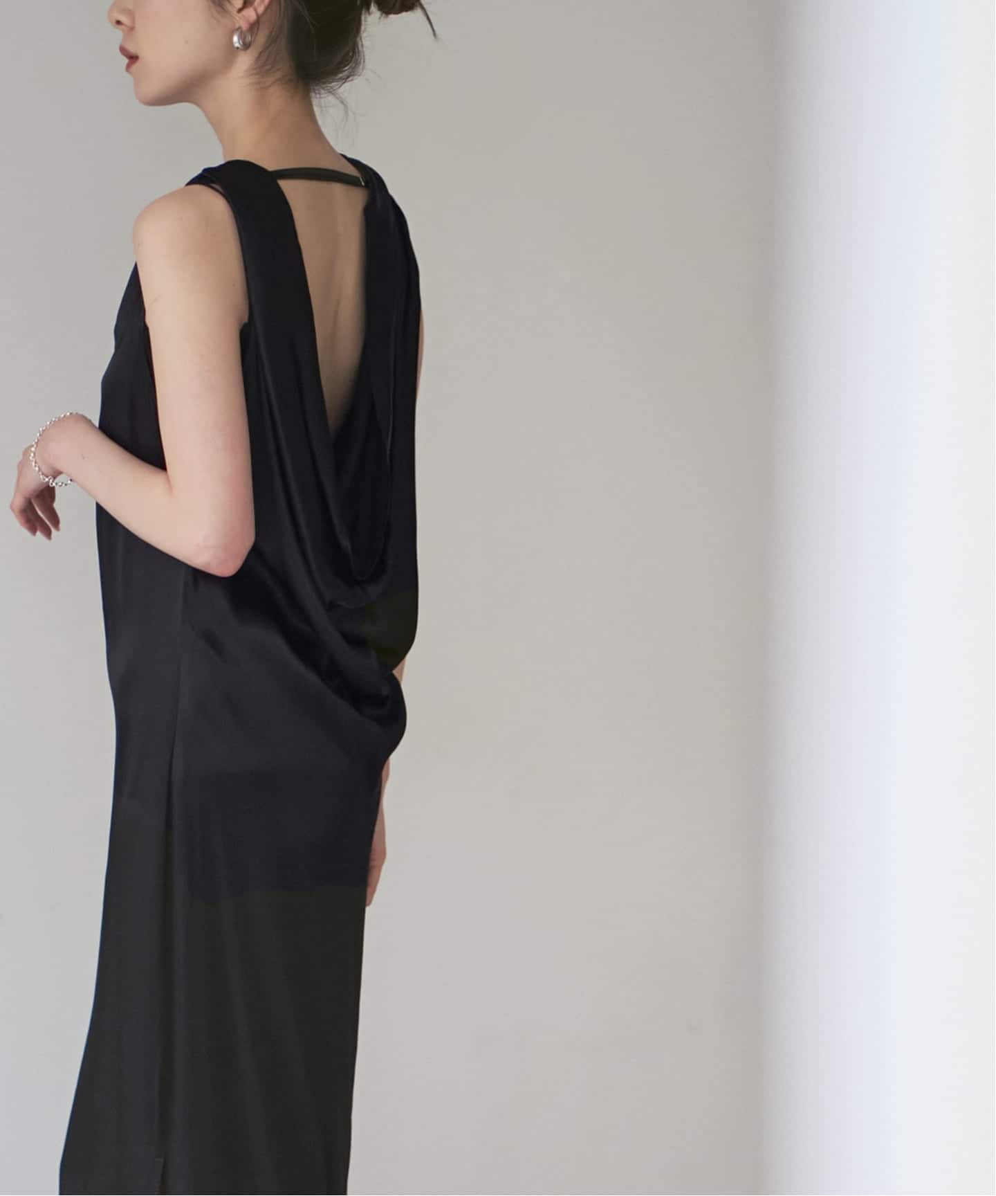 determ/デターム Collagen Satin Draped Dress（ワンピース）｜NOBLE