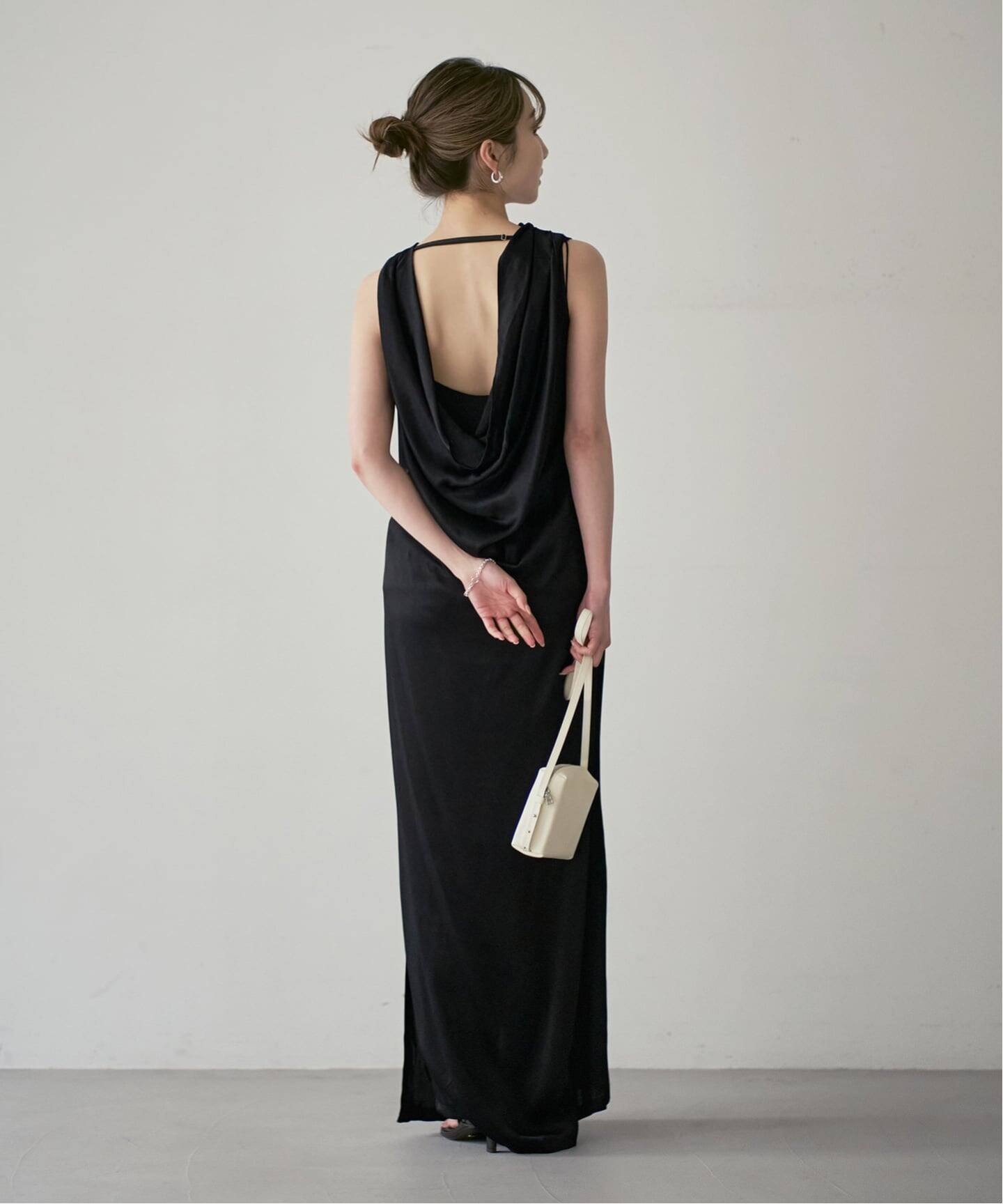 determ/デターム Collagen Satin Draped Dress（ワンピース）｜NOBLE