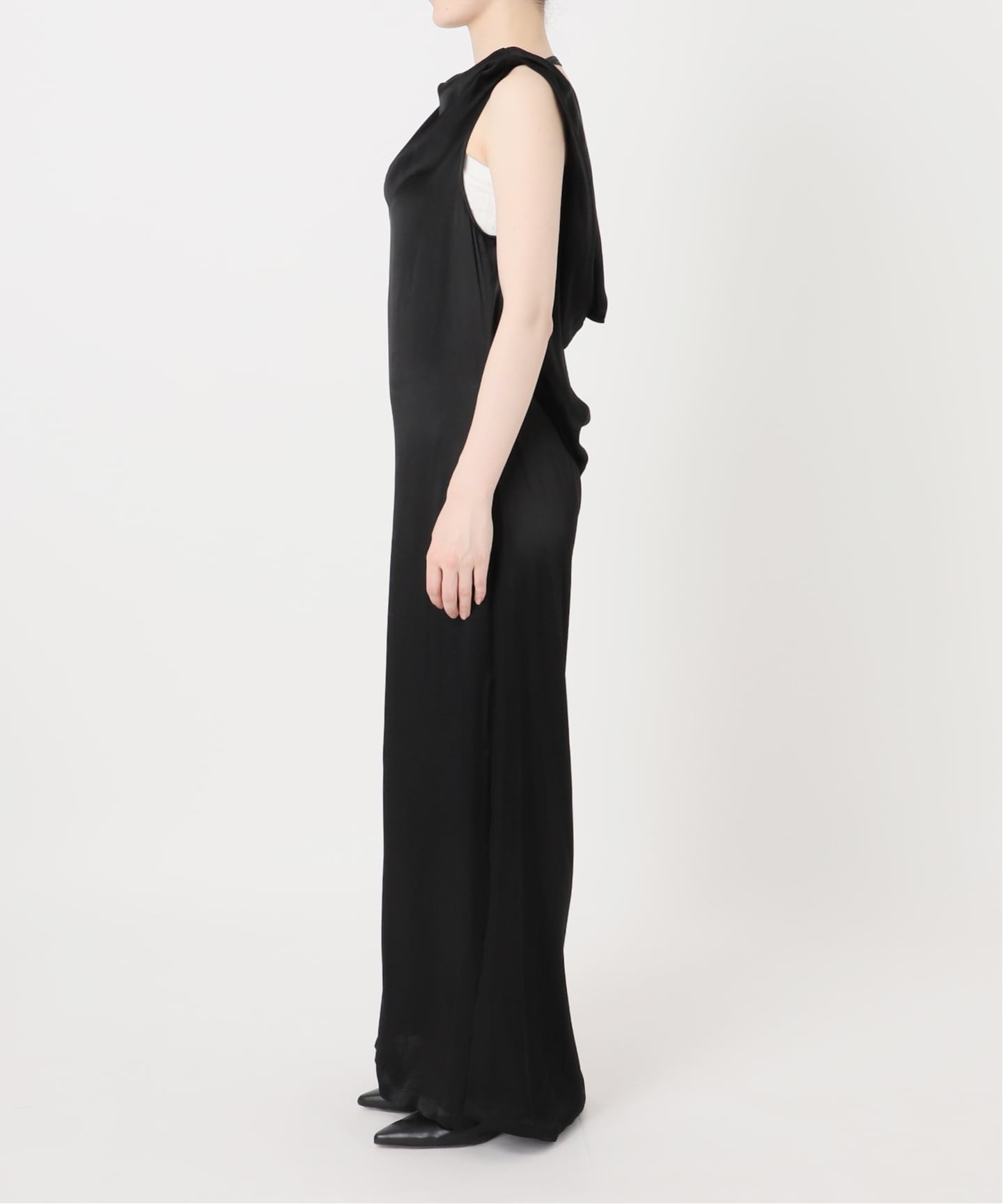 determ/デターム Collagen Satin Draped Dress（ワンピース）｜NOBLE