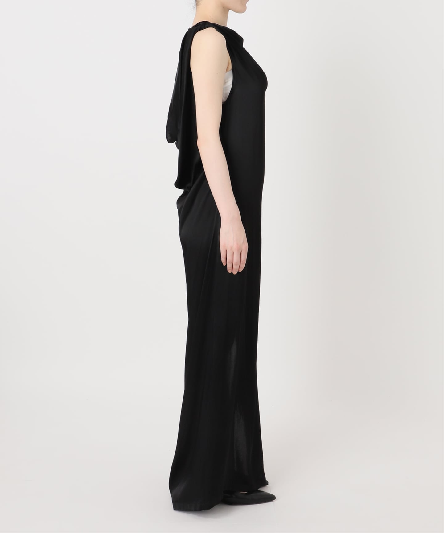 determ/デターム Collagen Satin Draped Dress（ワンピース）｜NOBLE