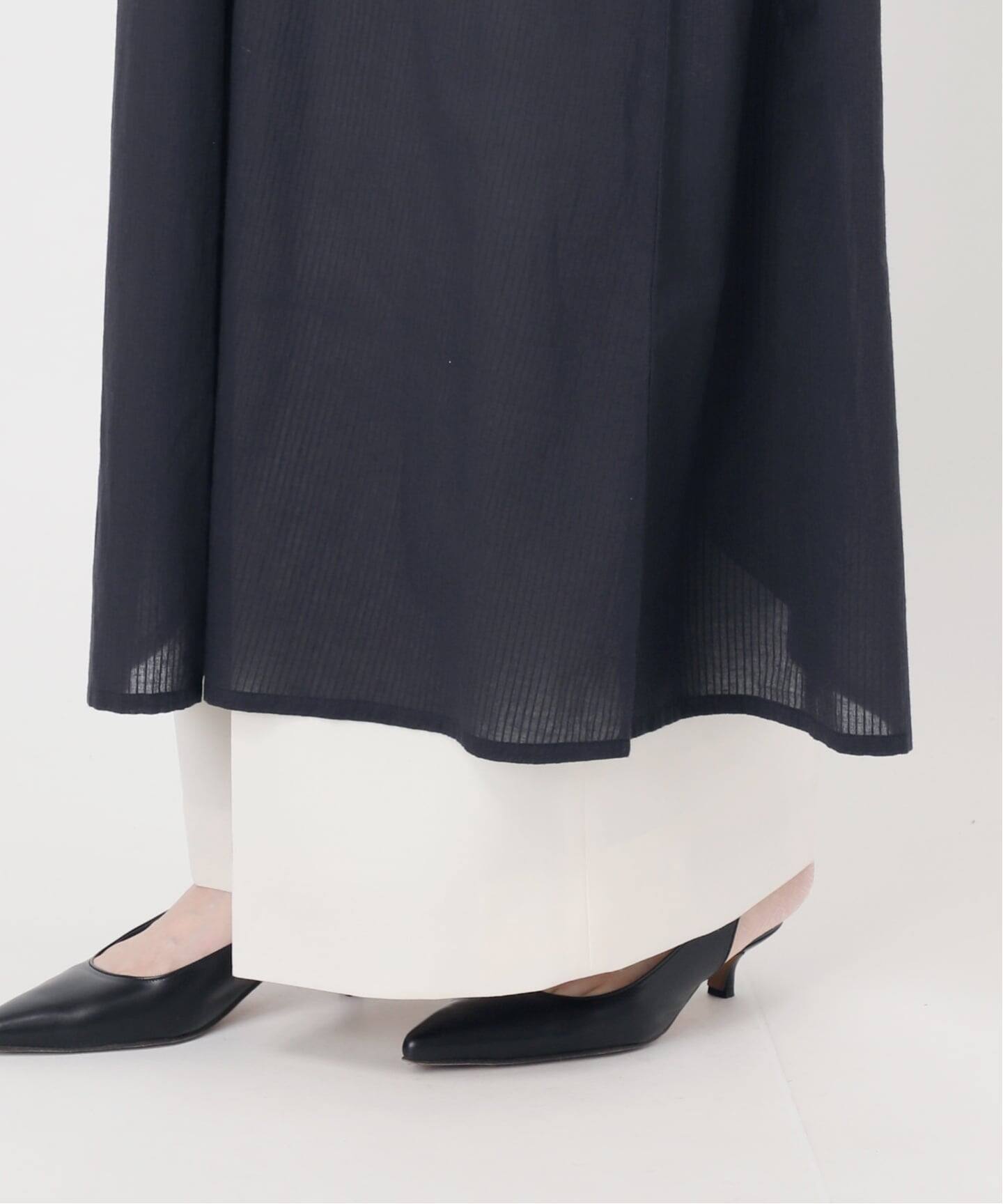 洗える】normment/ノーメント STRIPE JQD SHORT SLEEVE DRESS