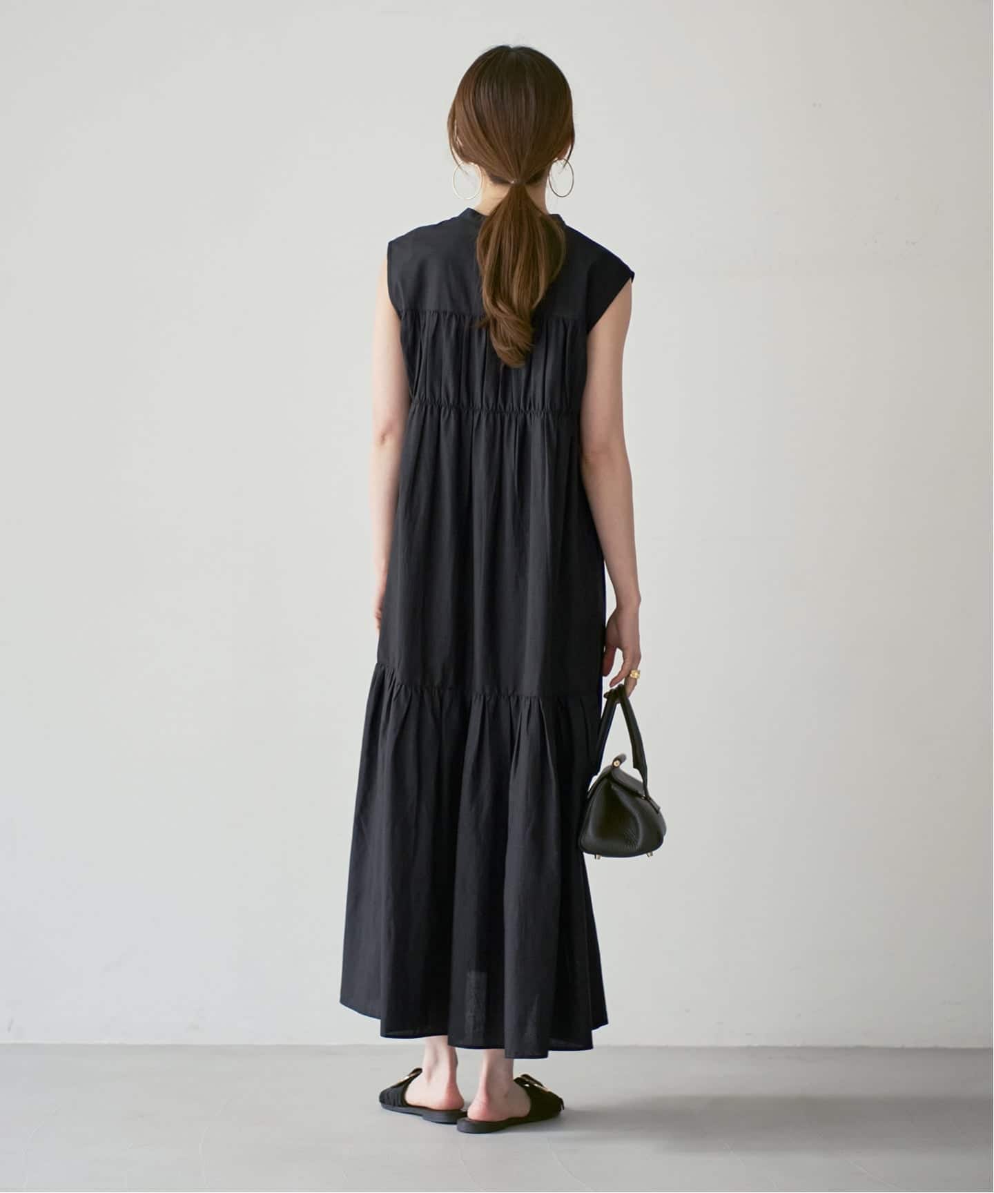 予約》【洗える】normment/ノーメント STRIPE STITCH N/S DRESS