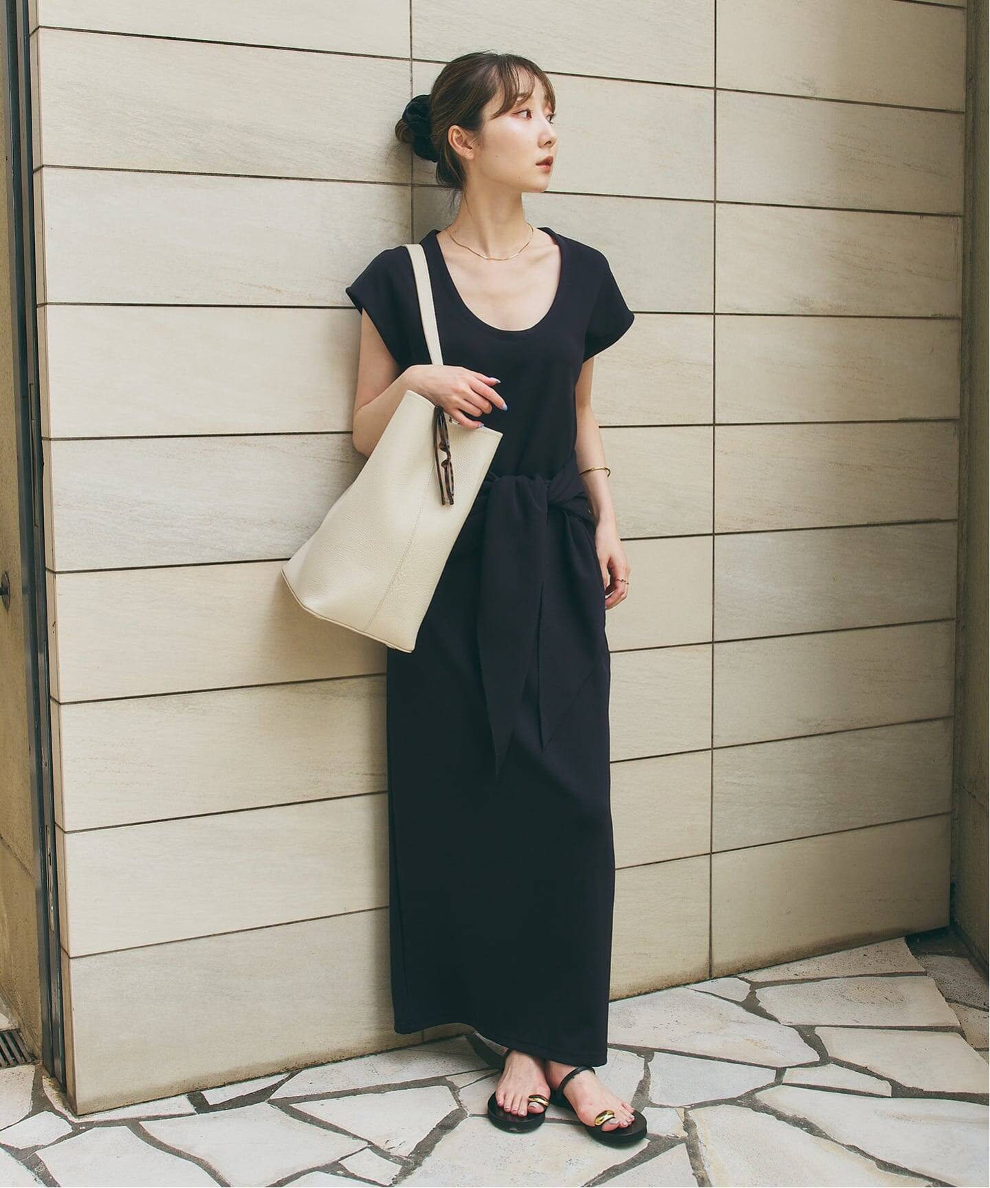 【RITA×SELLICHI】スカーフ付きワンピース WEB＆虎ノ門限定》【RITA×SELLICHI】スカーフ付きワンピース