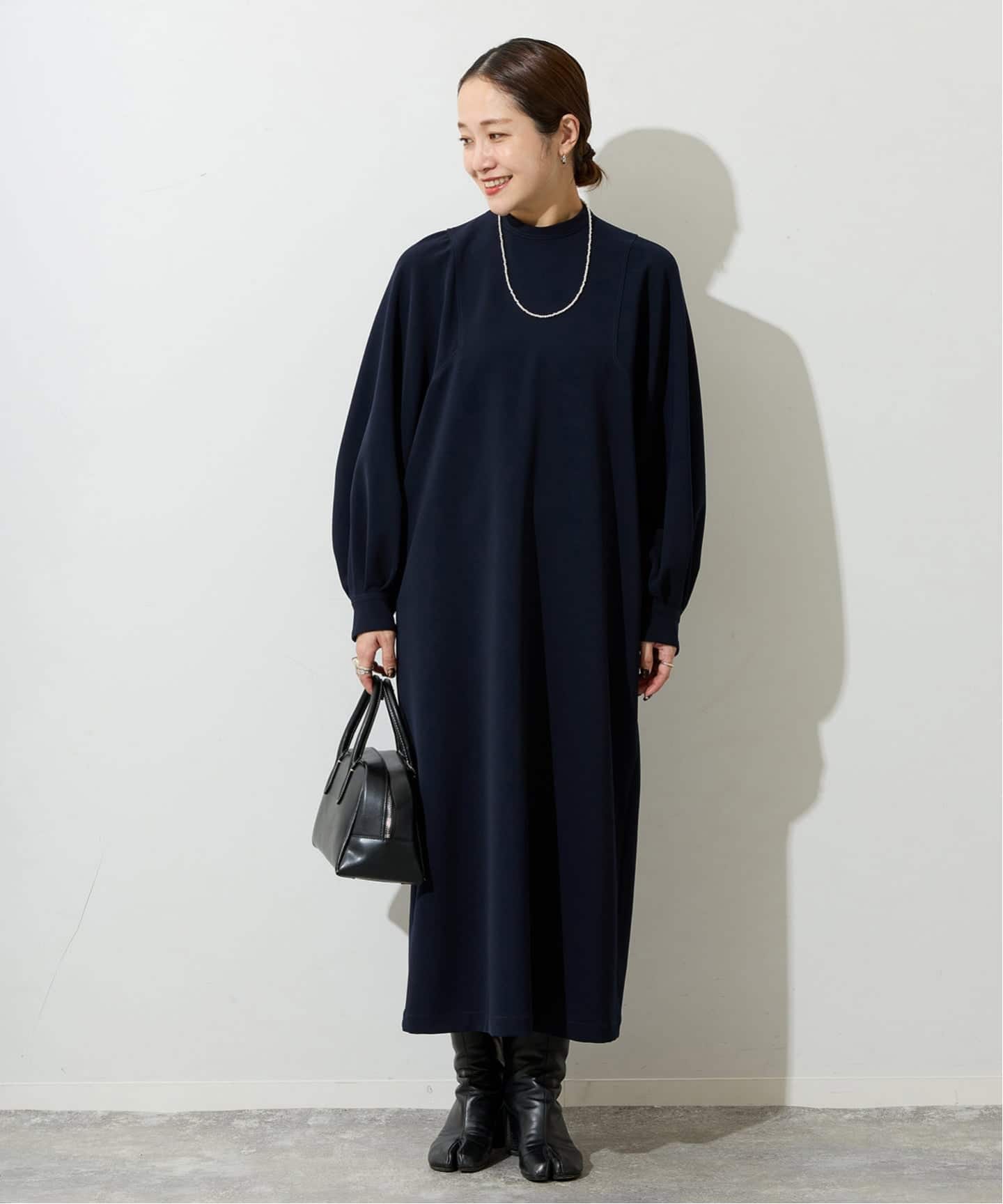 ジャーナルスタンダード　未使用　黒　ロングワンピース WEB限定追加予約》ダブルクロスロングワンピース（ワンピース