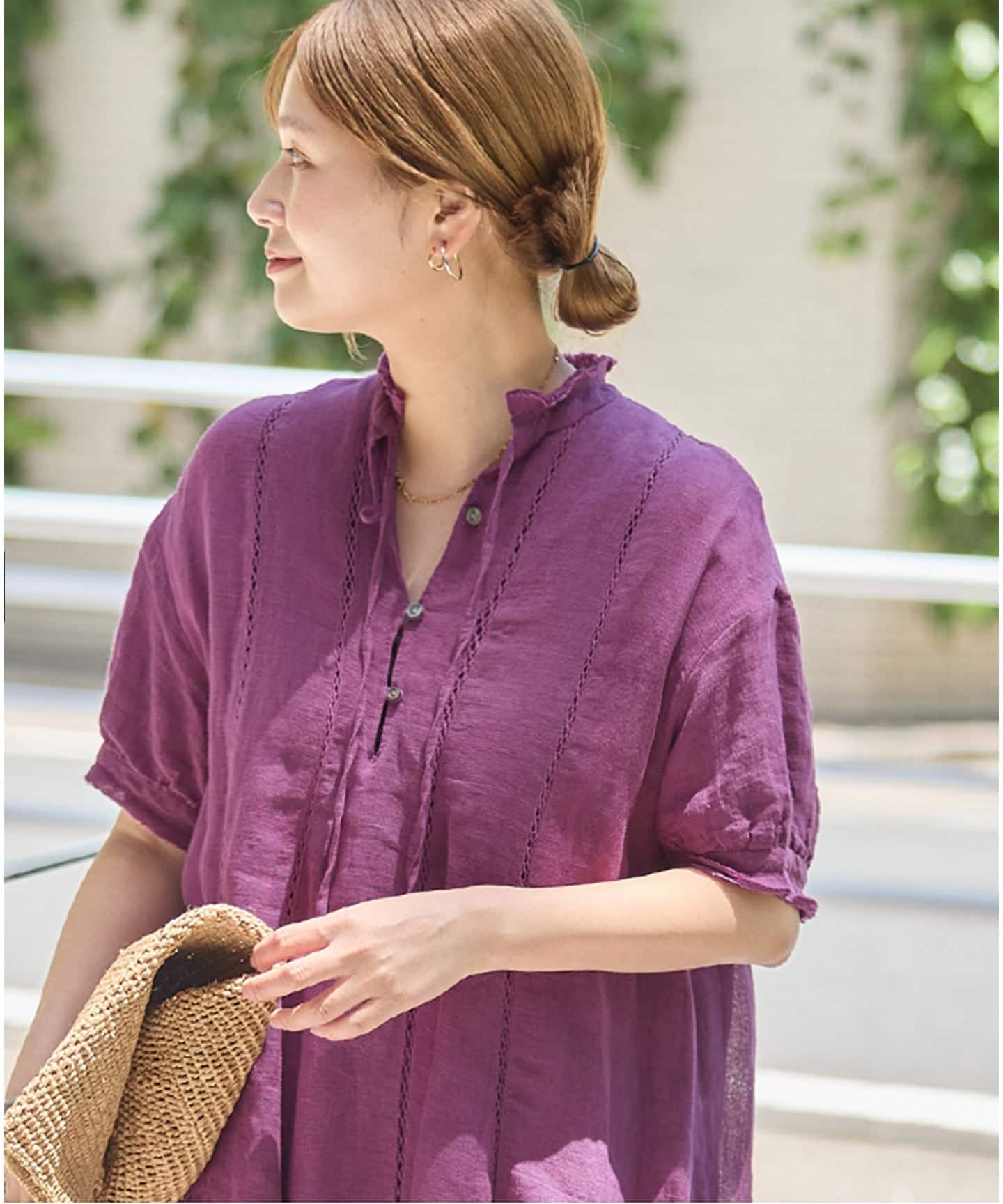 インディア コットンリネンメッシュワンピース（ワンピース）｜JOURNAL