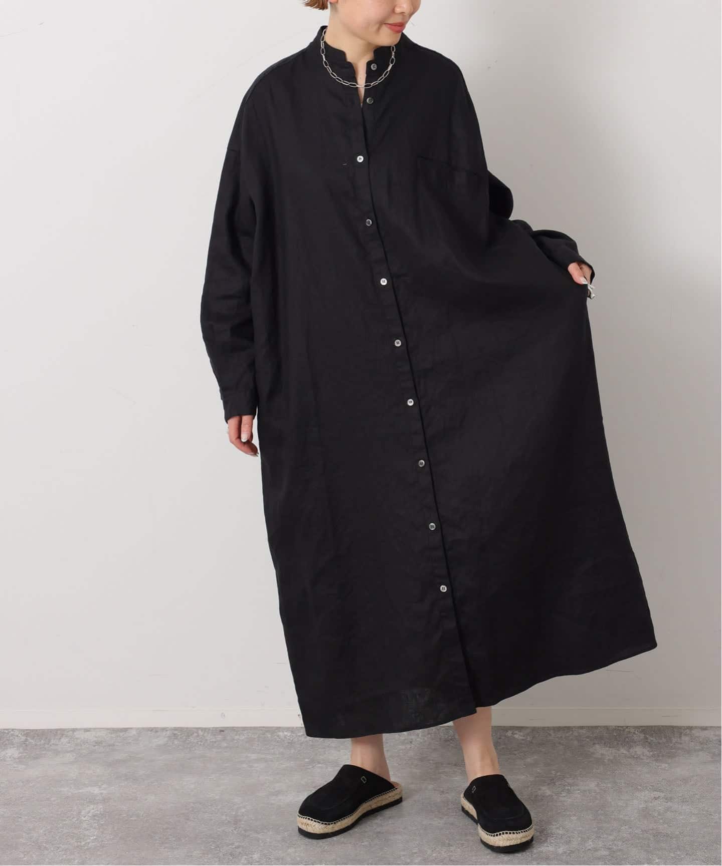 新品【ジャーナルスタンダード】シャツワンピース 予約》ソフトリネン シャツワンピース（ワンピース）｜journal