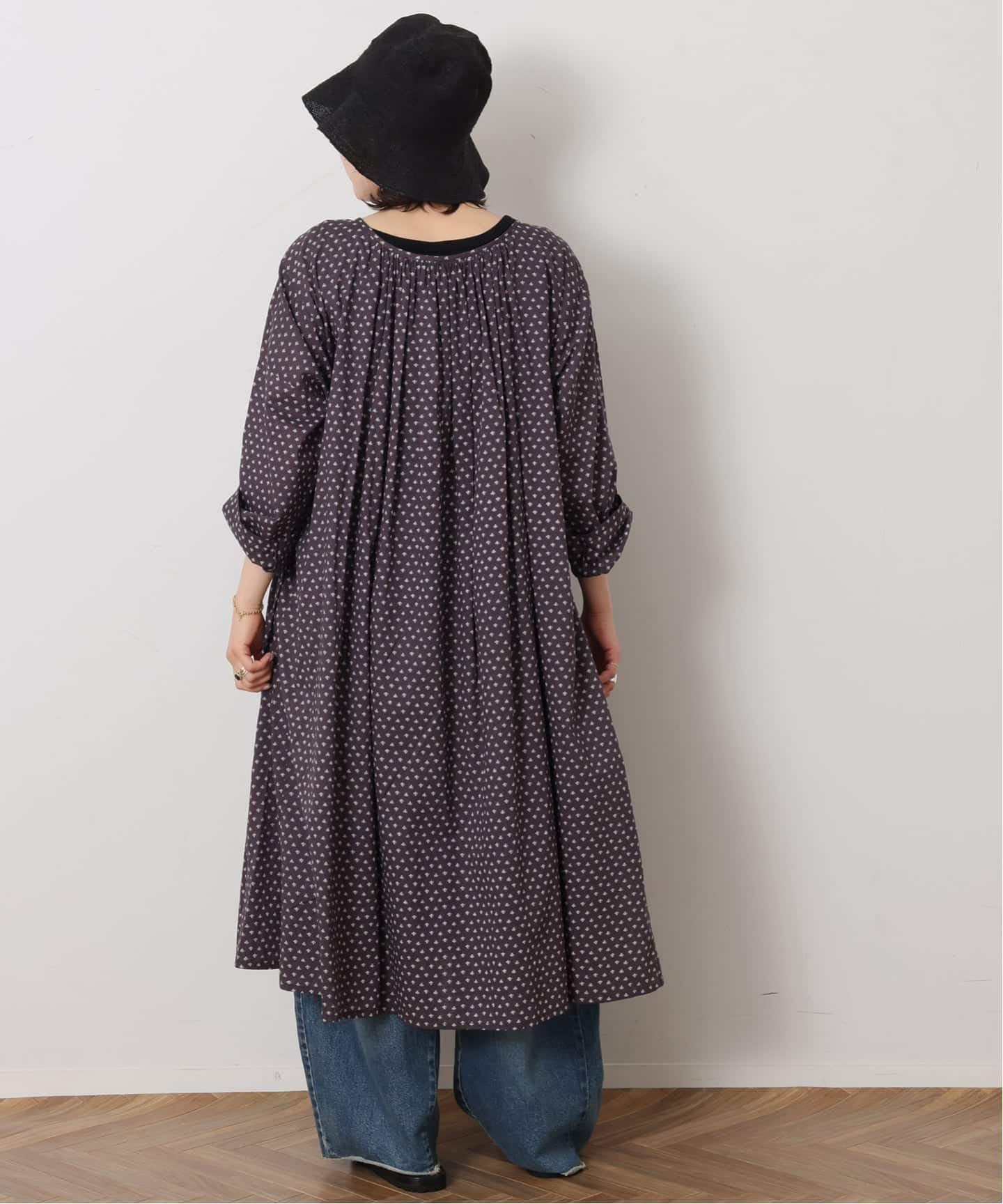 SOIL】FLOWER PRINT GATHERED SMOCK DRESS（ワンピース）｜journal