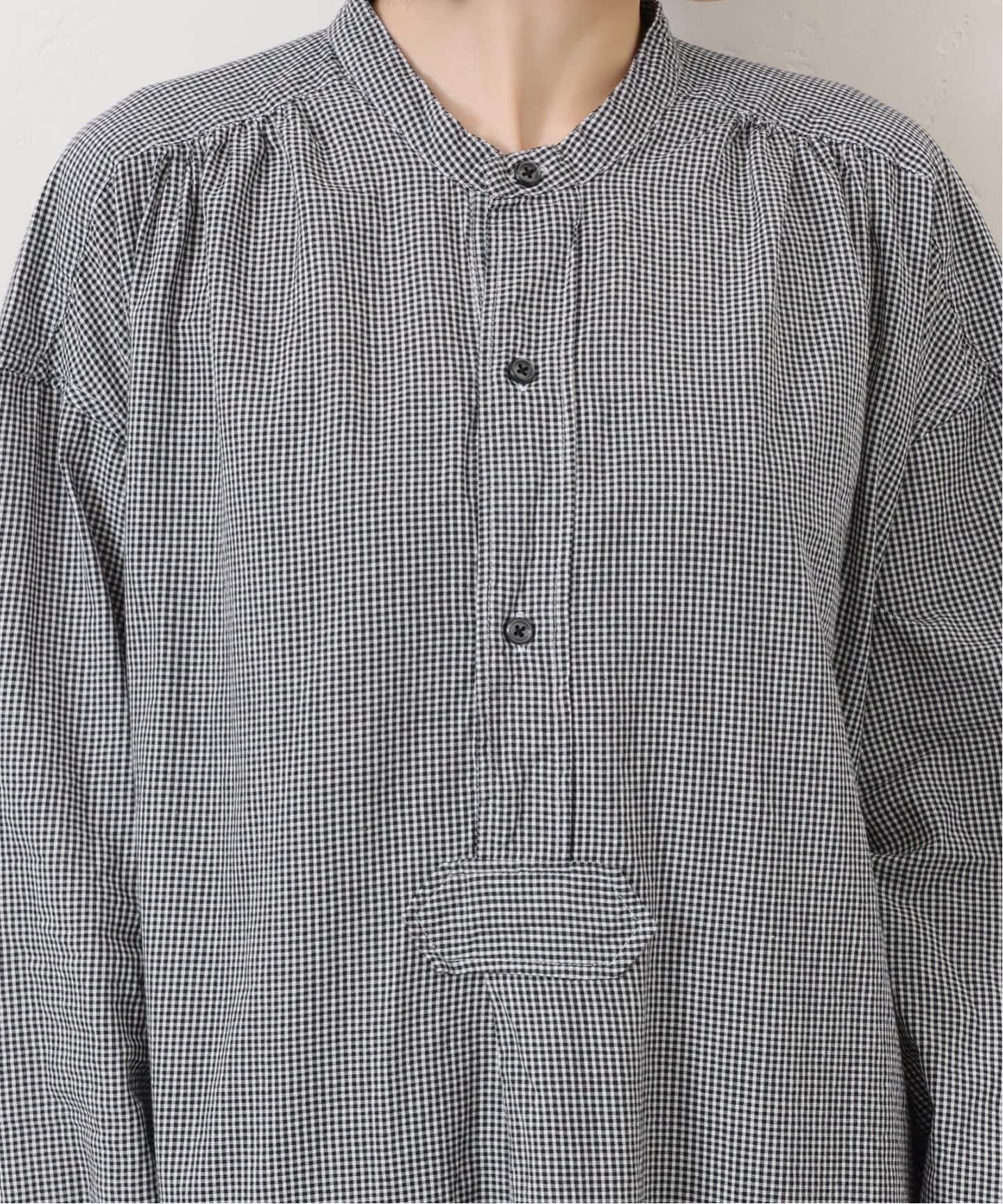 ARMEN】SEERSUCKER GINGHAM WORK DRESS SHIR（ワンピース）｜journal