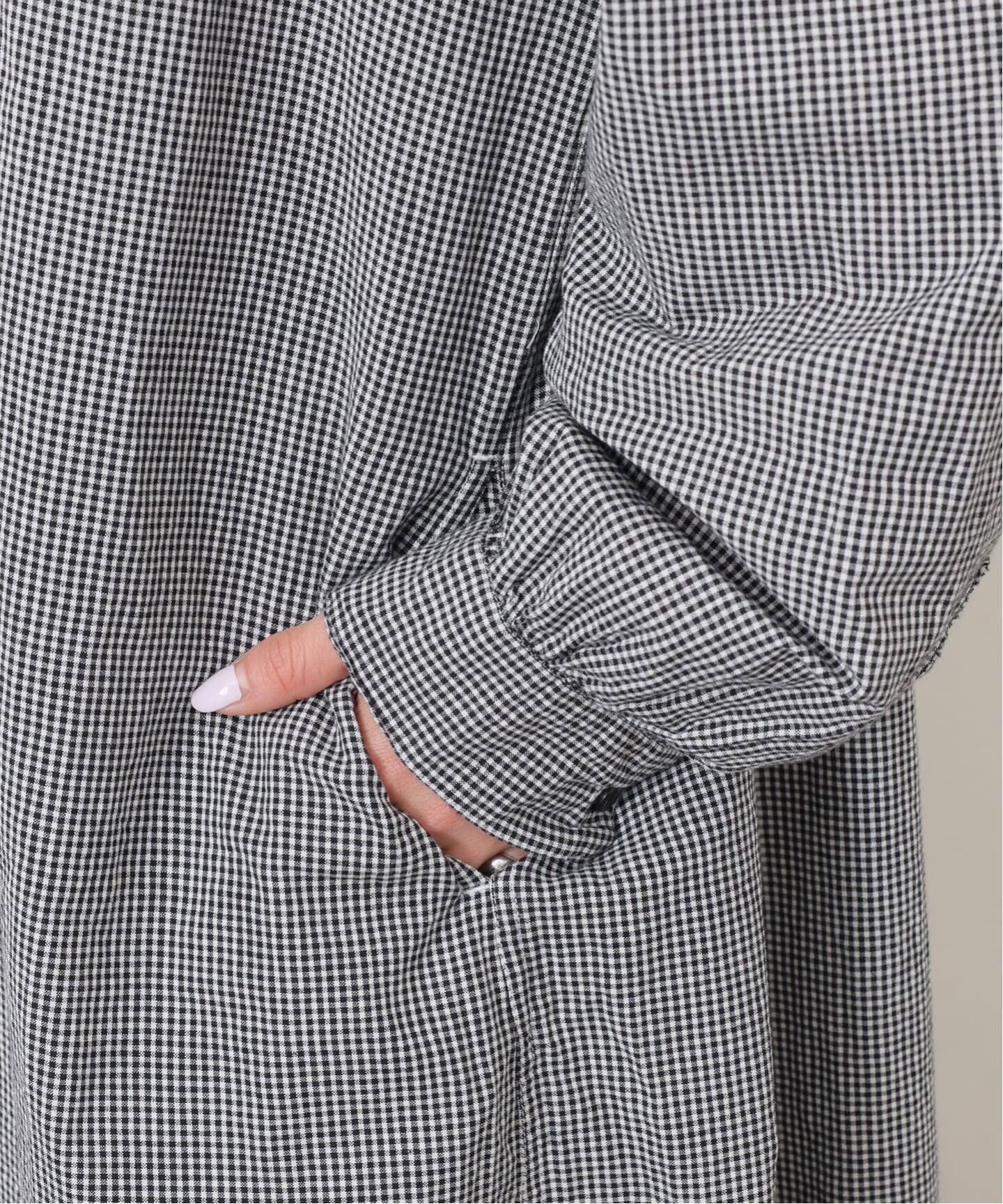 ARMEN】SEERSUCKER GINGHAM WORK DRESS SHIR（ワンピース）｜journal