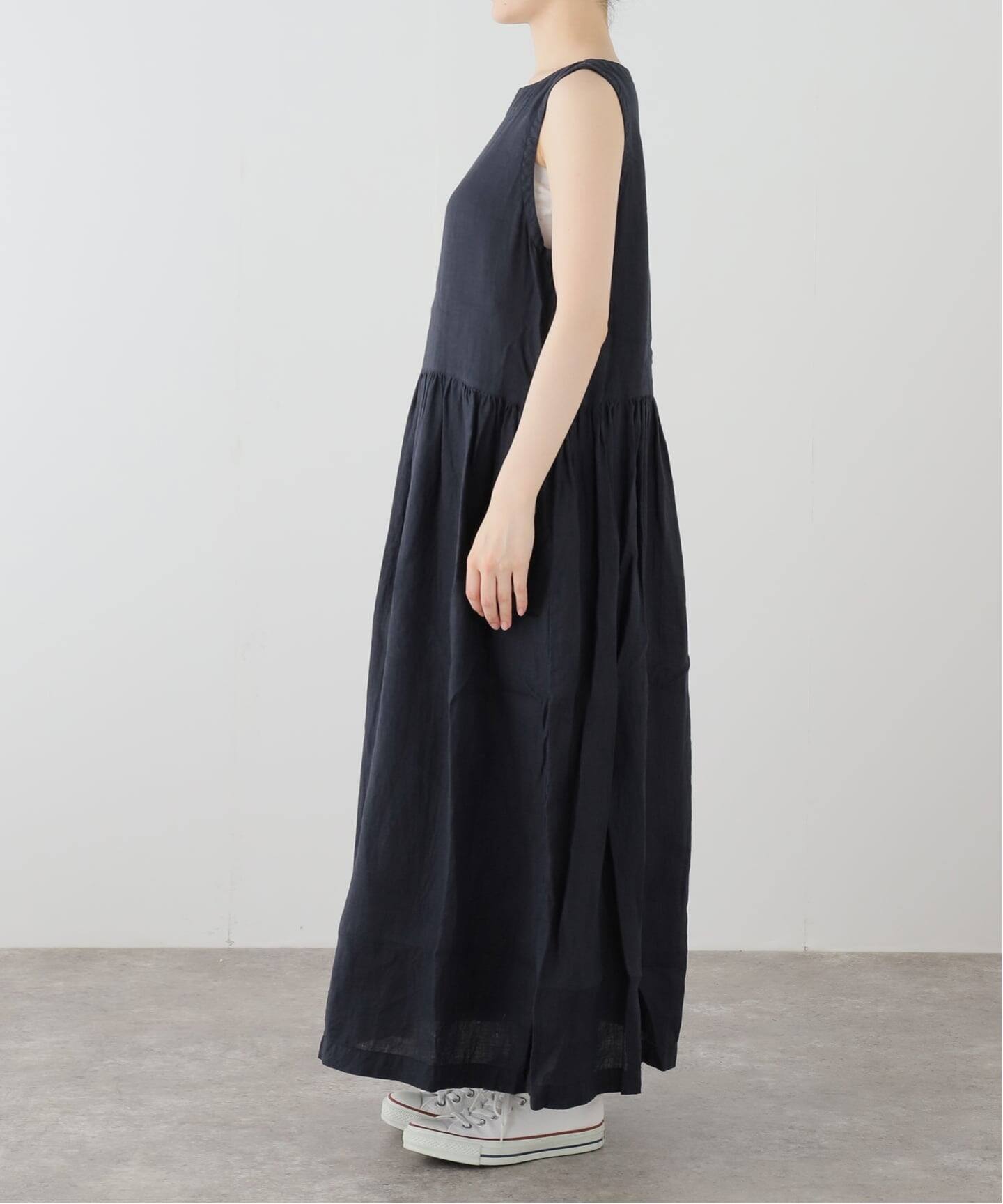 ARMEN】LINEN PLAIN BOAT NECK DRESS（ワンピース）｜journal standard