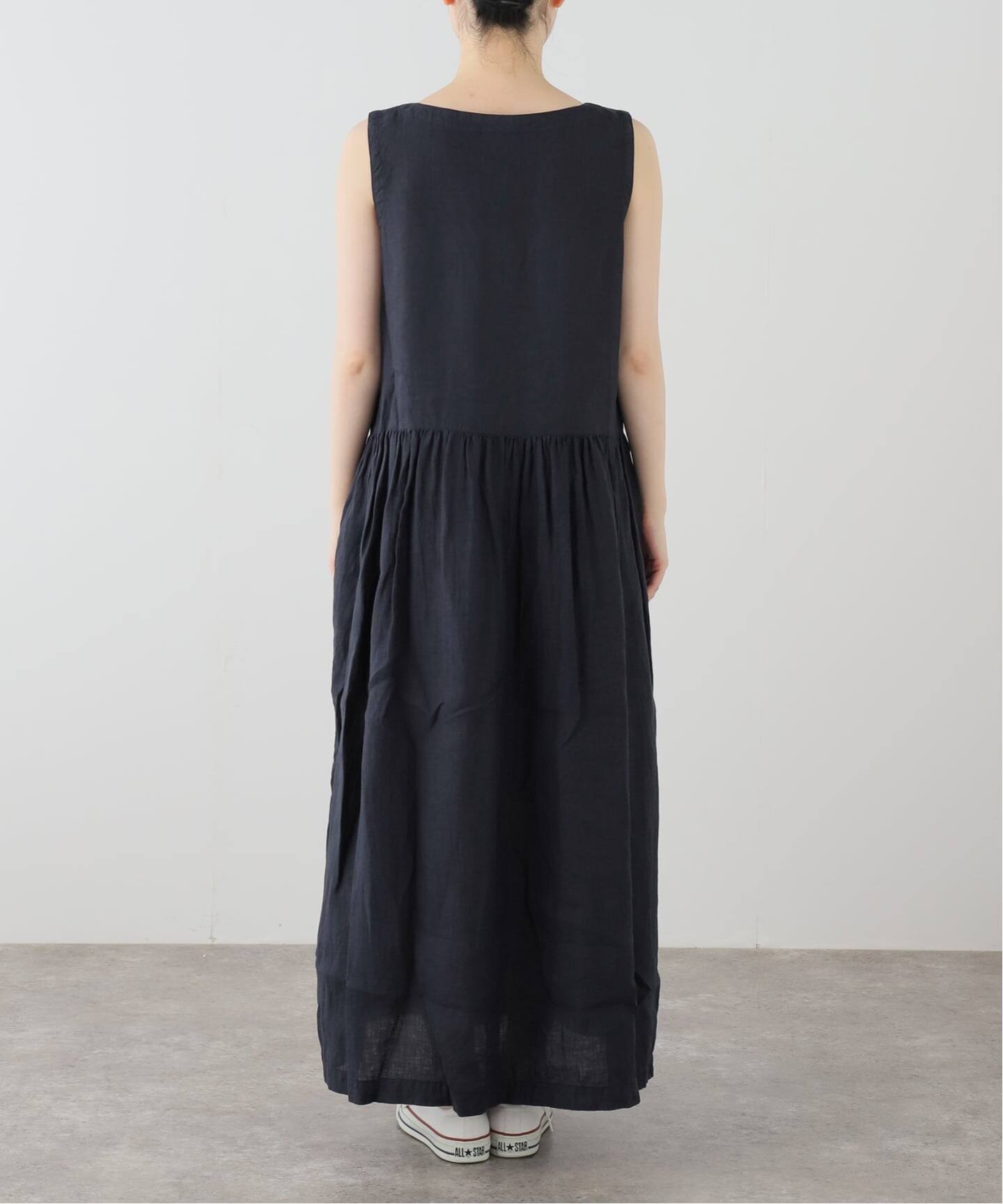 ARMEN】LINEN PLAIN BOAT NECK DRESS（ワンピース）｜journal standard