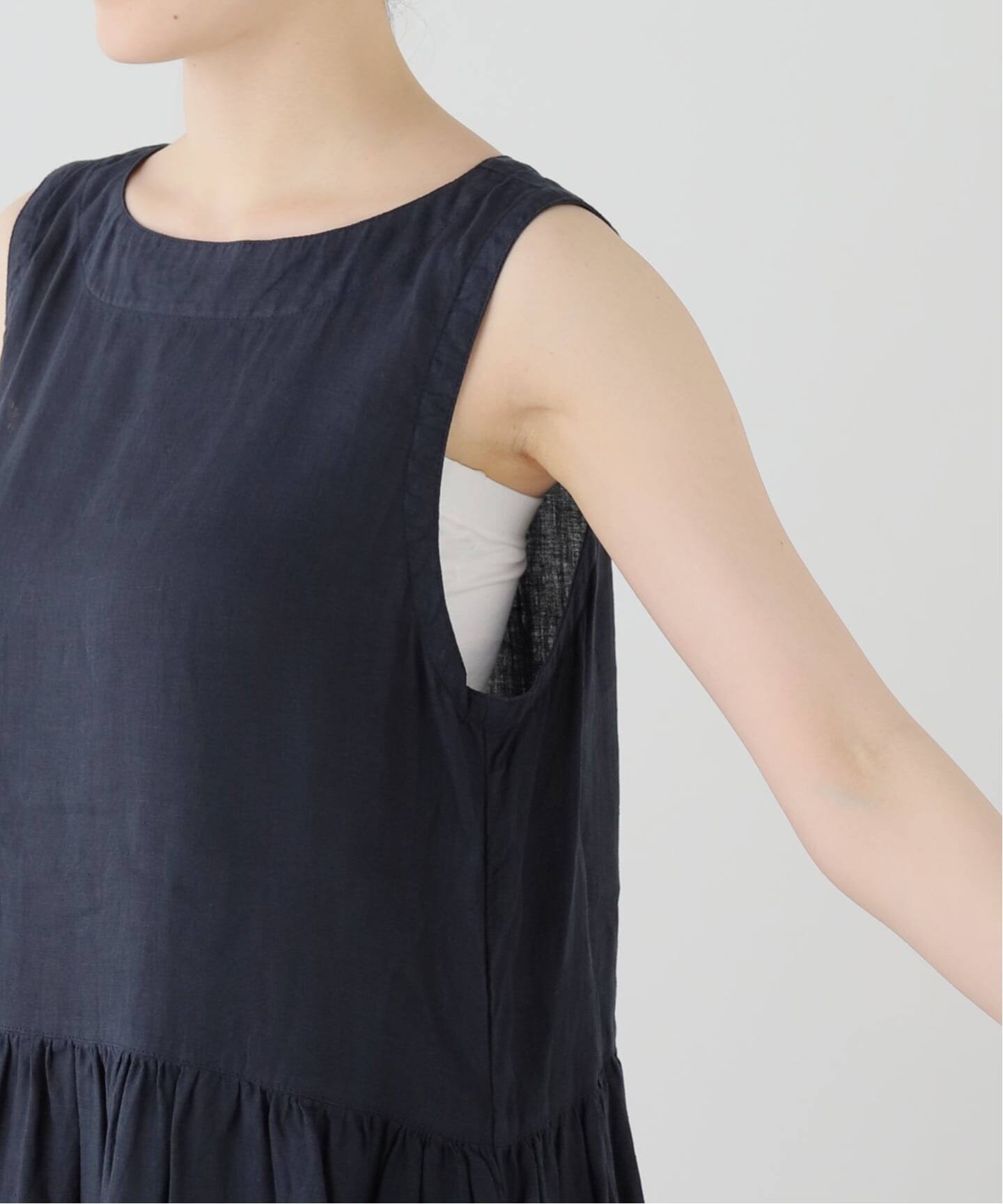 ARMEN】LINEN PLAIN BOAT NECK DRESS（ワンピース）｜journal standard