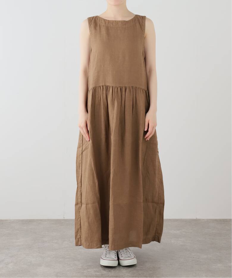 ARMEN】LINEN PLAIN BOAT NECK DRESS（ワンピース）｜journal standard 