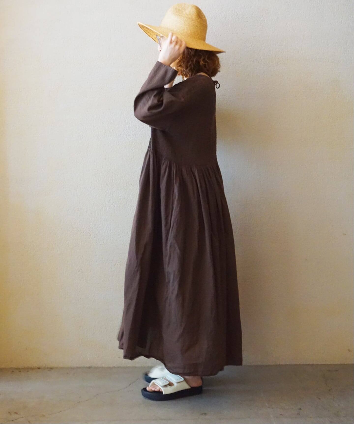 maison de soil】OVERDYE CREW-NECK BUTTON SHIRT MA（ワンピース