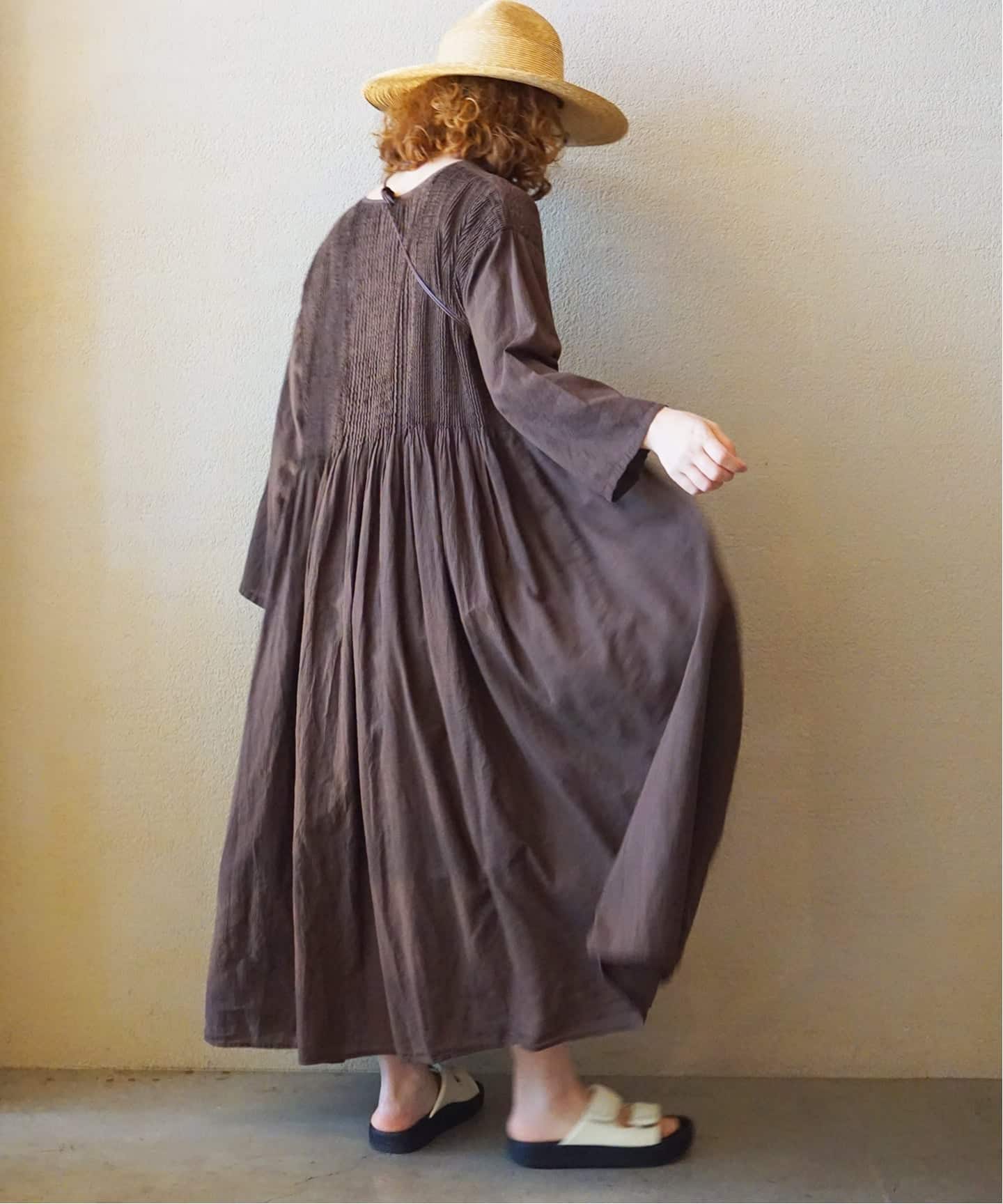 maison de soil】OVERDYE CREW-NECK BUTTON SHIRT MA（ワンピース