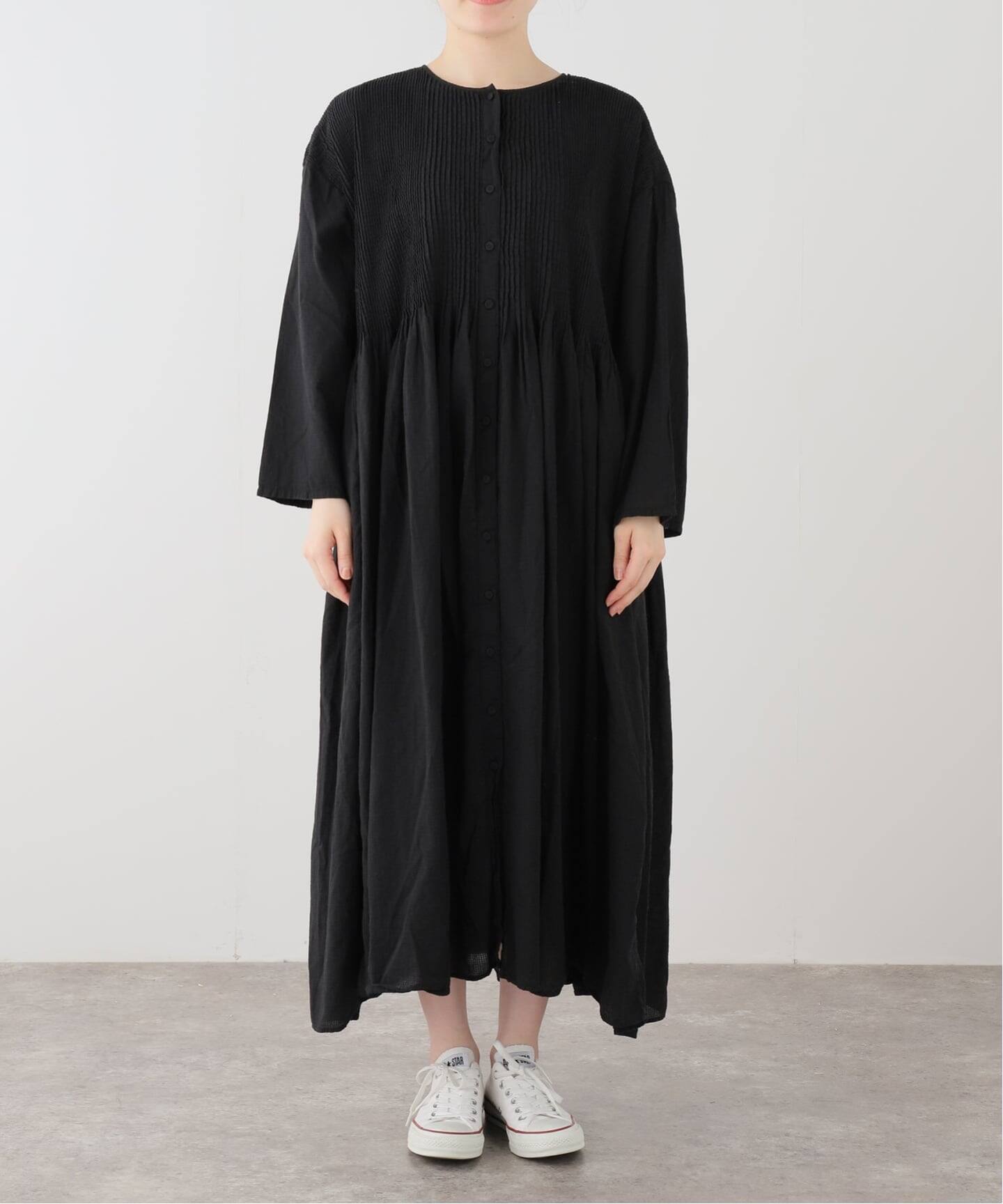 maison de soil】OVERDYE CREW-NECK BUTTON SHIRT MA（ワンピース