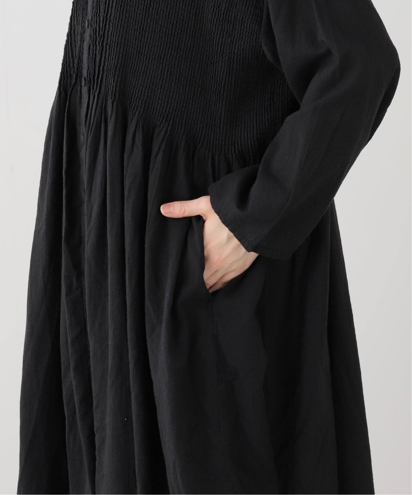 maison de soil】OVERDYE CREW-NECK BUTTON SHIRT MA（ワンピース