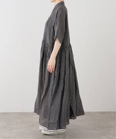 maison de soil 】 LINEN CHECK DRESS（ワンピース）｜journal 