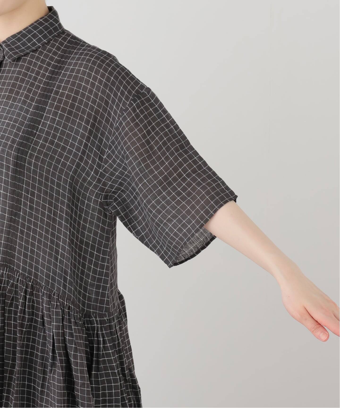 maison de soil 】 LINEN CHECK DRESS（ワンピース）｜journal