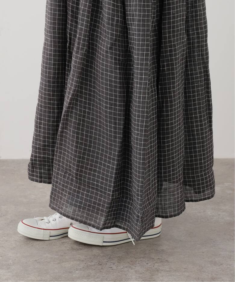 maison de soil 】 LINEN CHECK DRESS（ワンピース）｜journal 