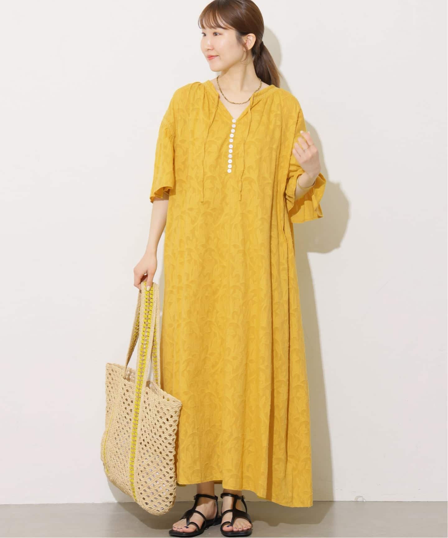 新品✨ BEARDSLEYコットンジャガードワンピース コットンジャガードワンピース（ワンピース）｜JOURNAL STANDARD