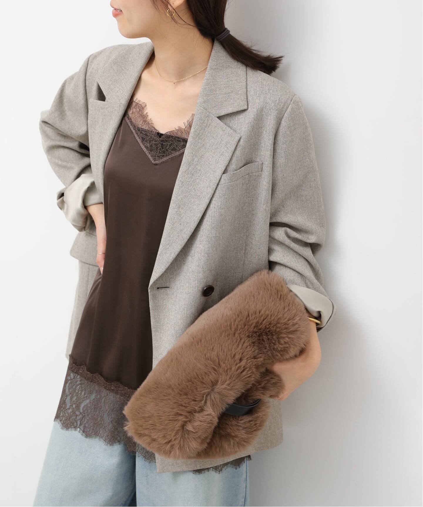 journal standard relume サテンレースキャミソール 追加2》サテンレースキャミチュニック（キャミソール）｜JOURNAL