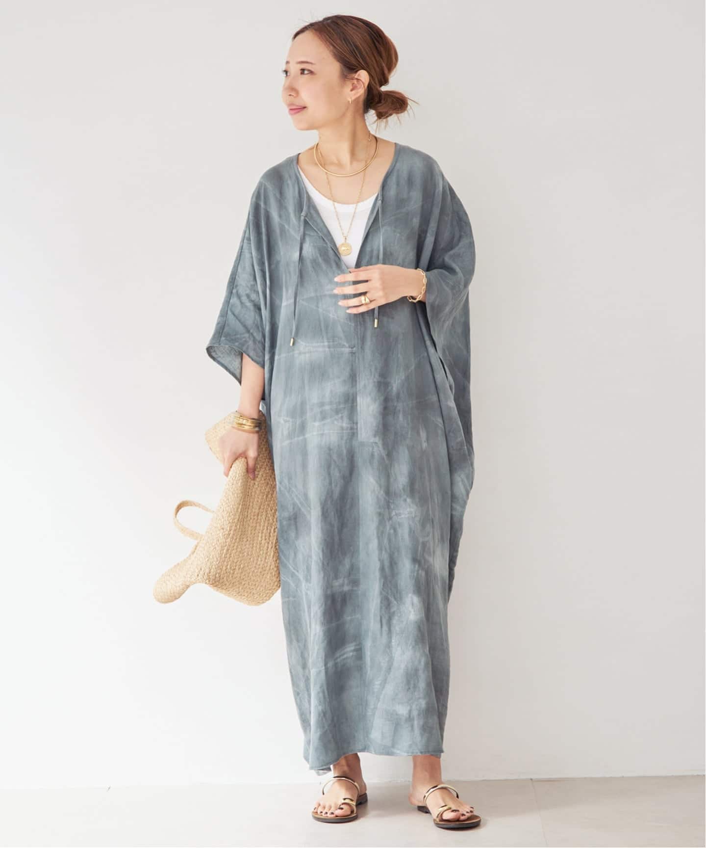 TIEDYE LINEN ワンピース（ワンピース）｜Deuxieme Classe