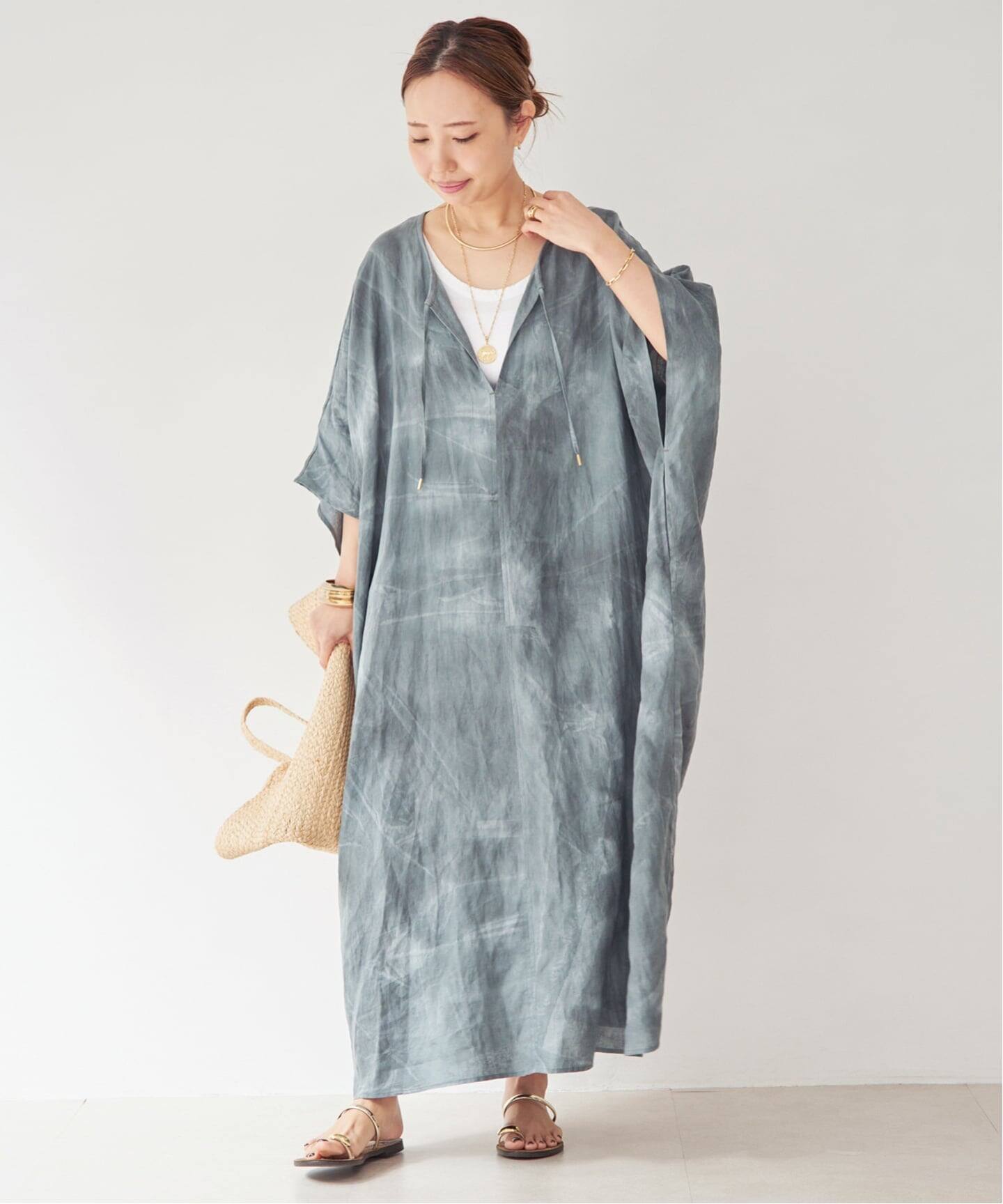 TIEDYE LINEN ワンピース（ワンピース）｜Deuxieme Classe