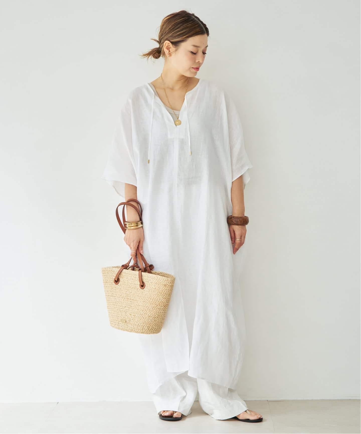 LINEN WASH ワンピース（ワンピース）｜Deuxieme Classe