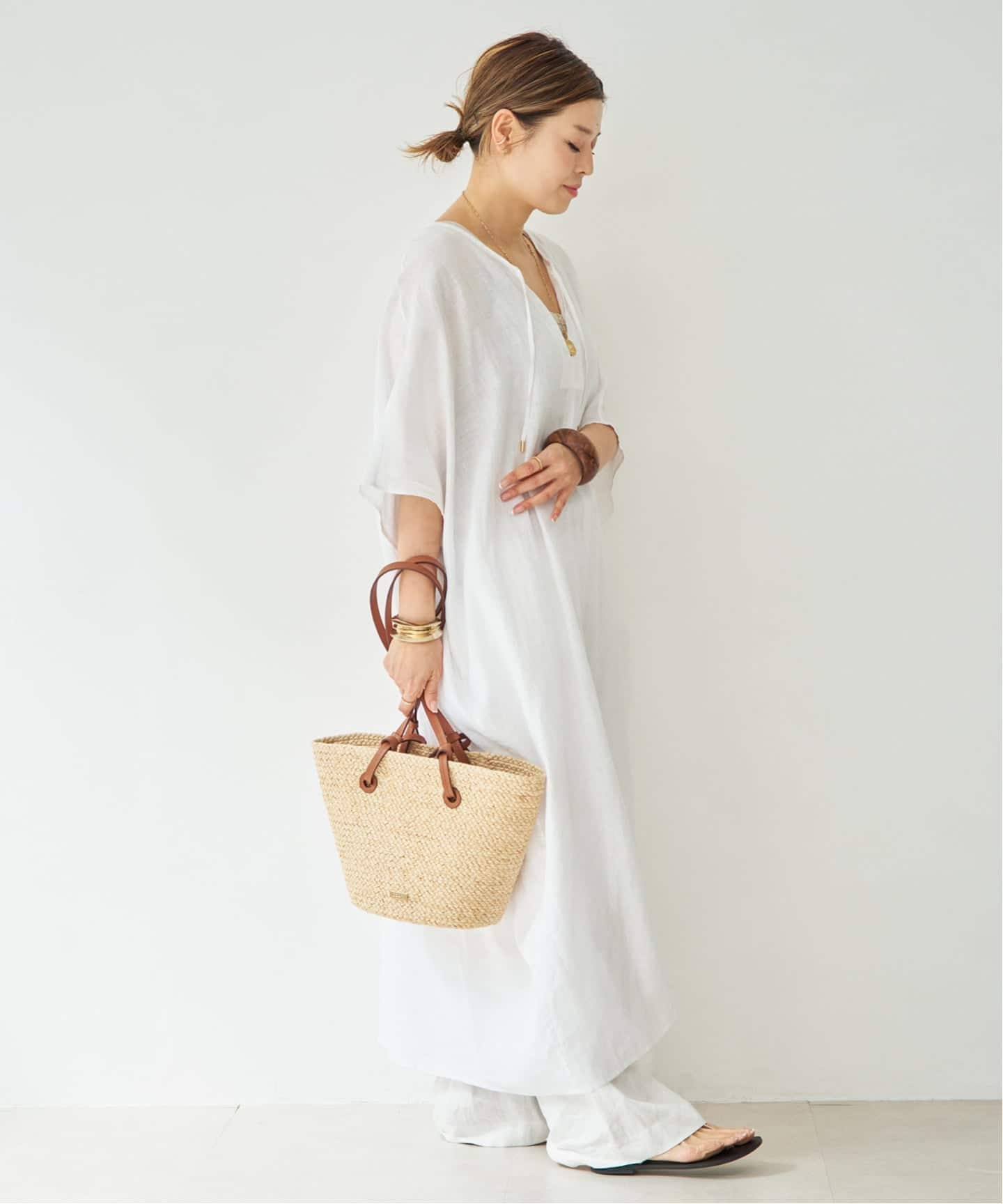 LINEN WASH ワンピース（ワンピース）｜Deuxieme Classe