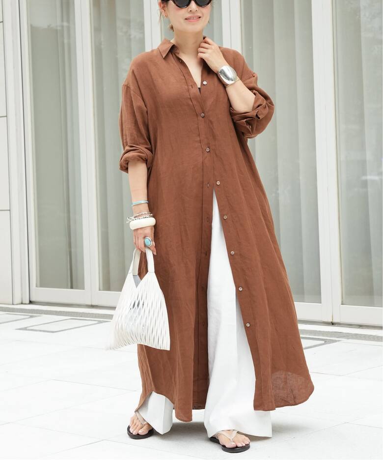 予約》LInen シャツドレス（ワンピース）｜Deuxieme Classe 