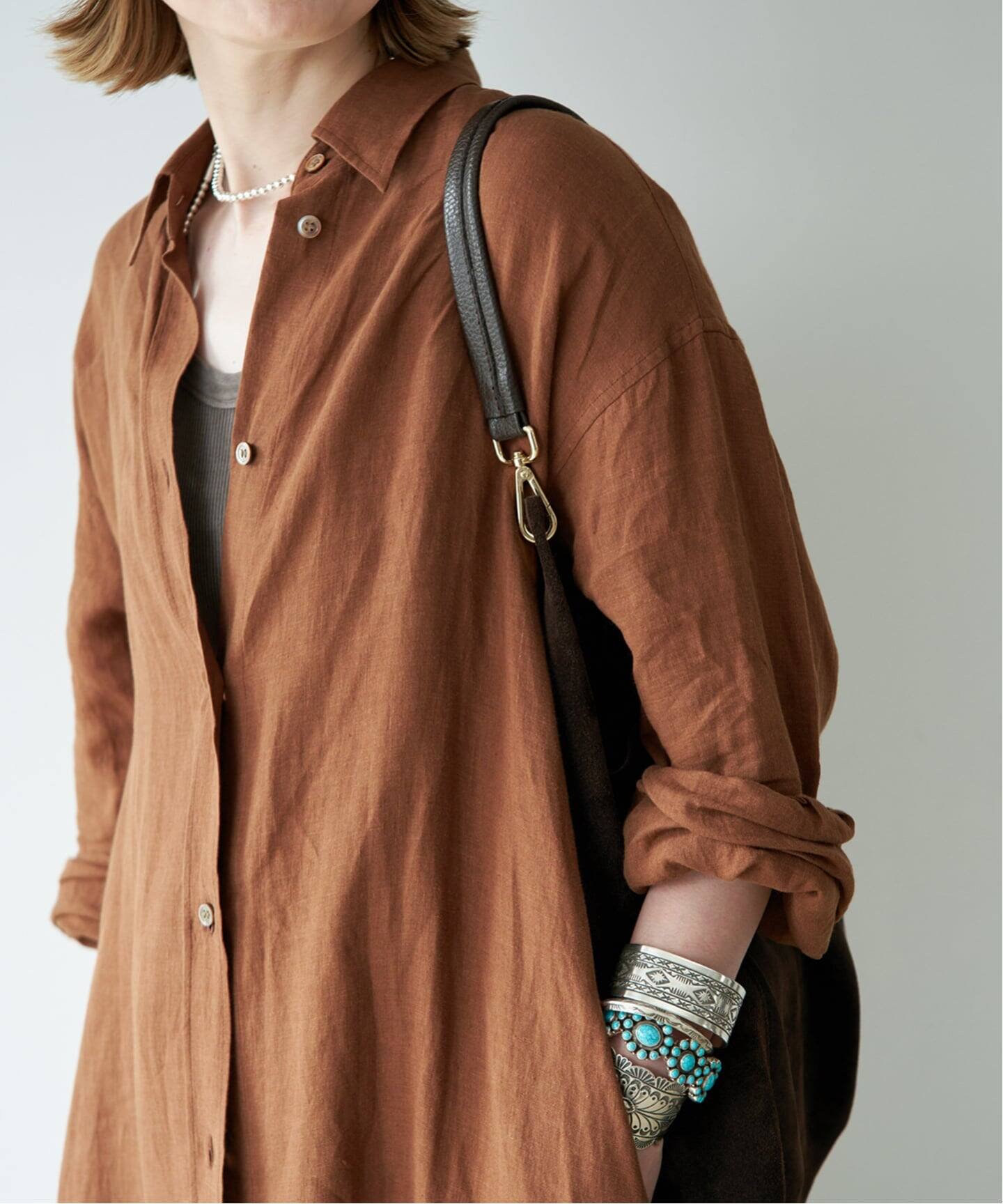 予約》LInen シャツドレス（ワンピース）｜Deuxieme Classe