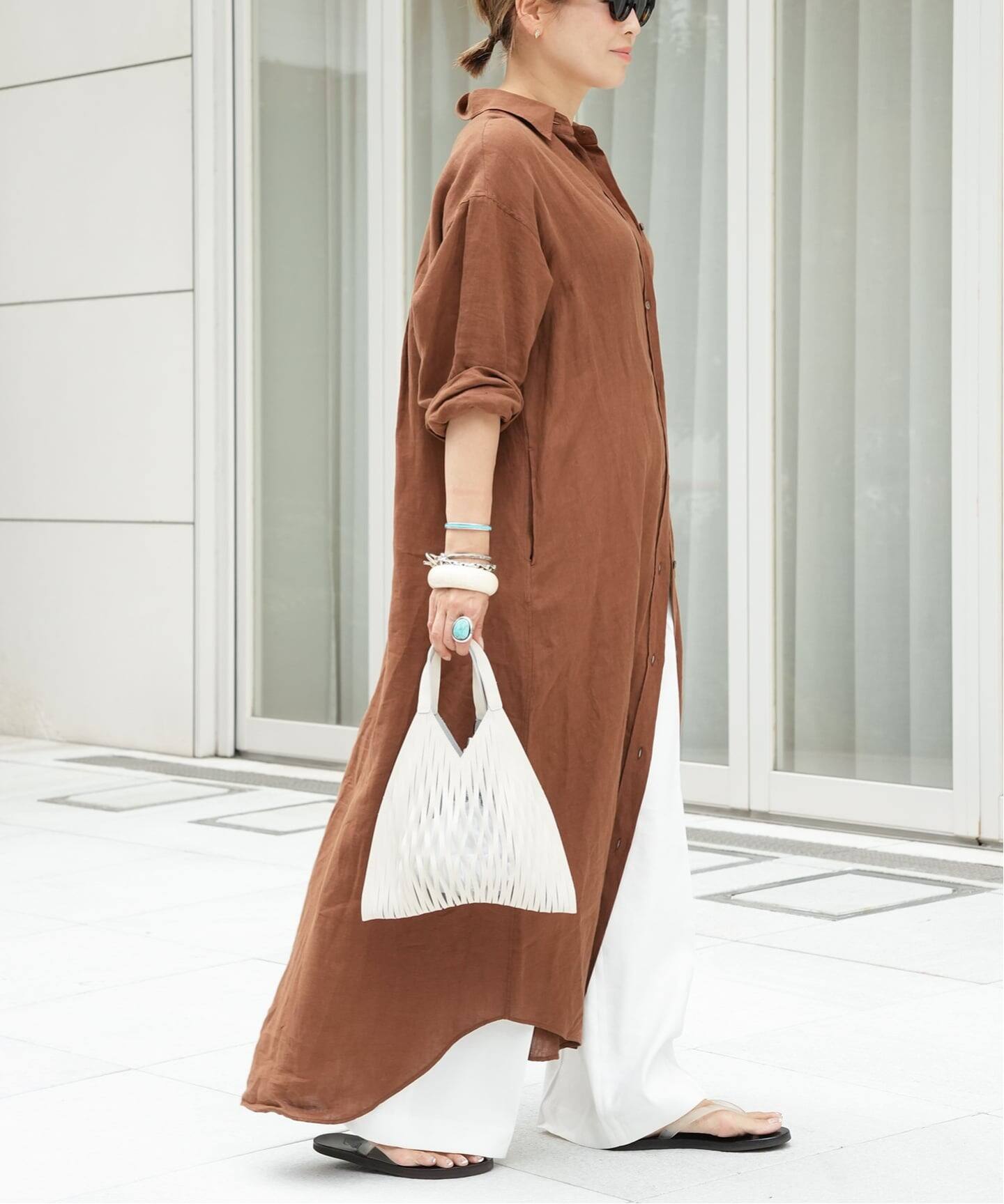 予約》LInen シャツドレス（ワンピース）｜Deuxieme Classe