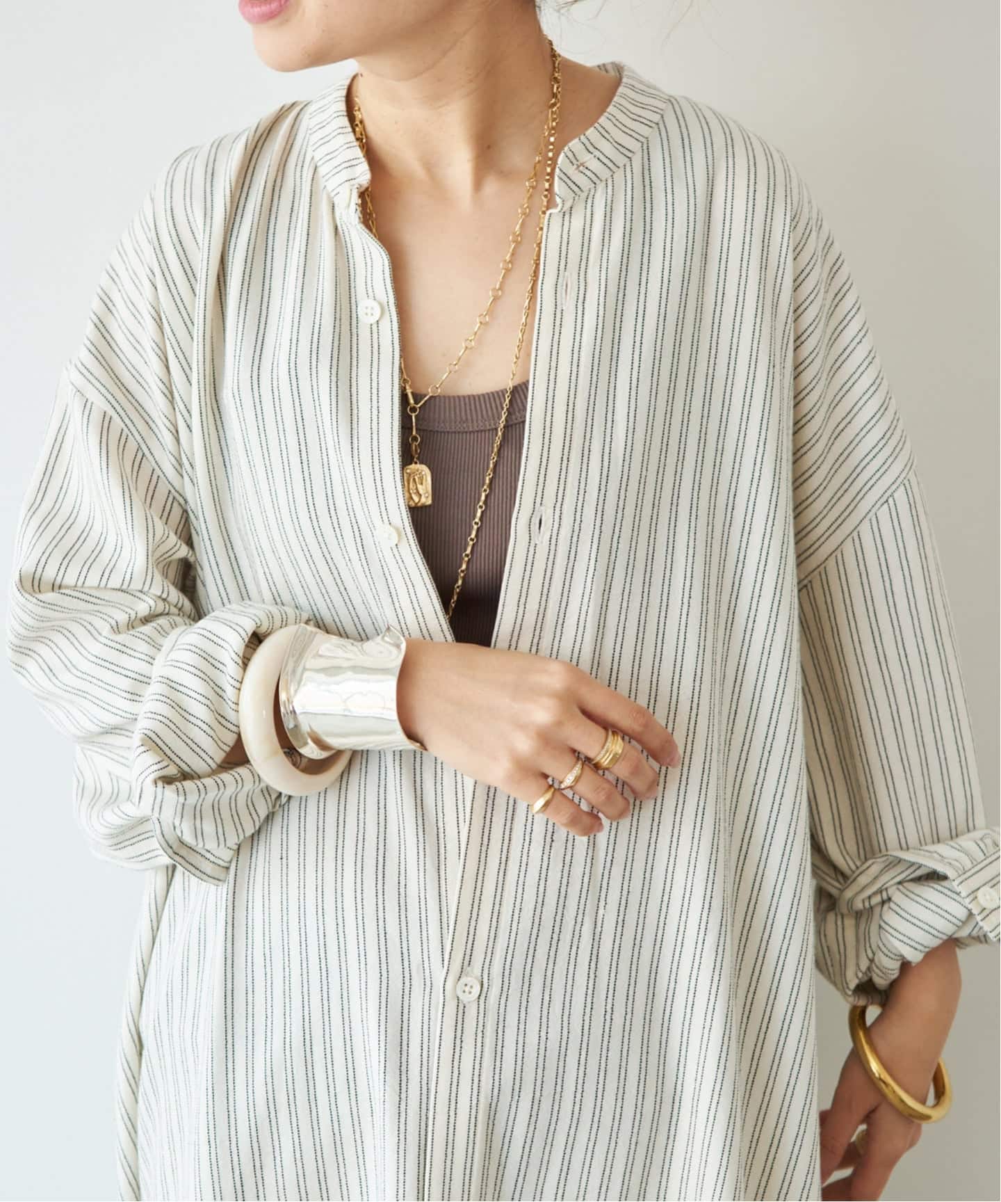 ワンピース maron MARRAKSHI LIFE/マラケシュ ライフ】 THE LONG SHIRT DRESS