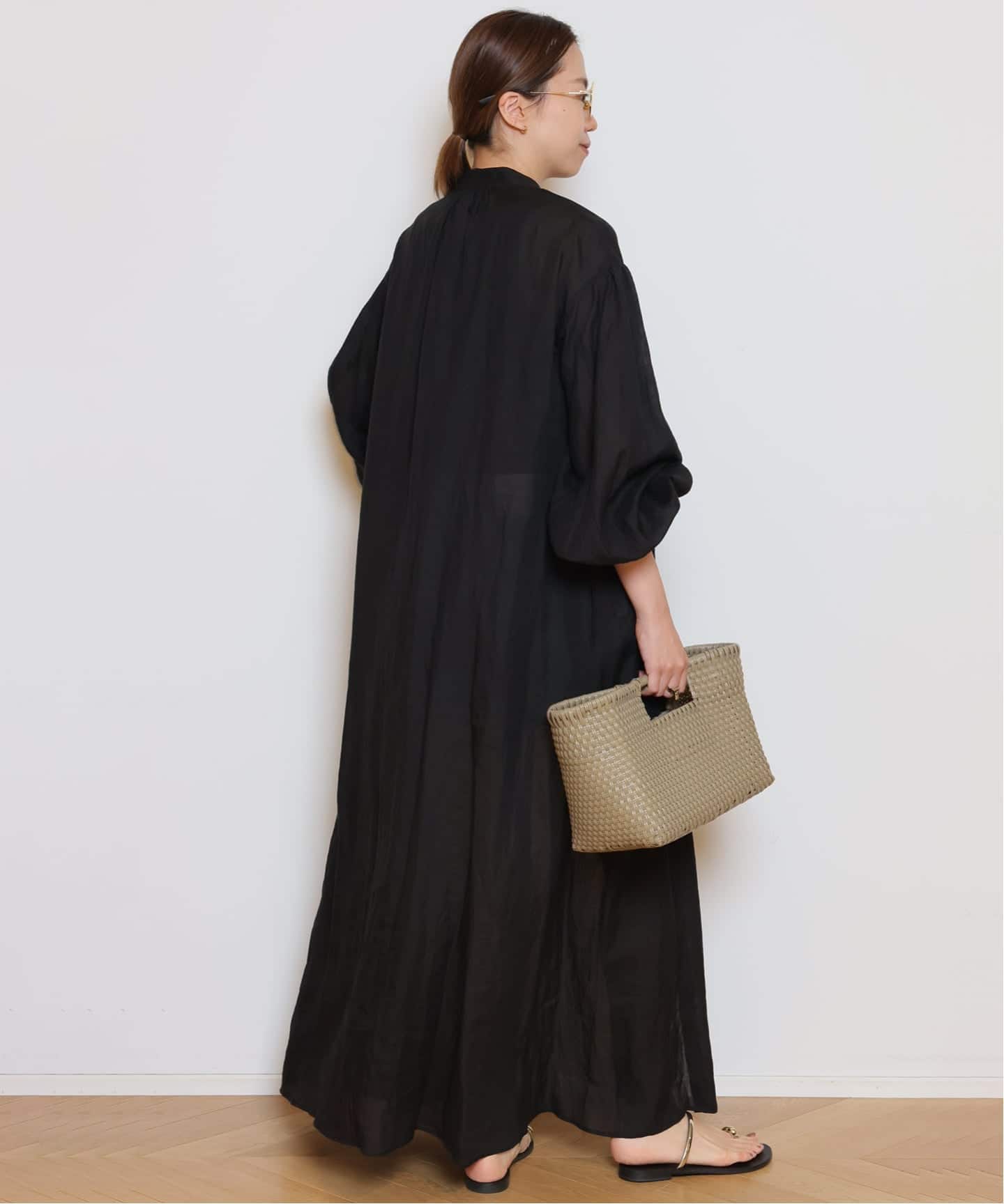 Col Pierrot/コル ピエロ】Ramie Volume Sleeve ワンピース