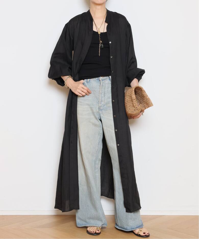 Col Pierrot/コル ピエロ】Ramie Volume Sleeve ワンピース 
