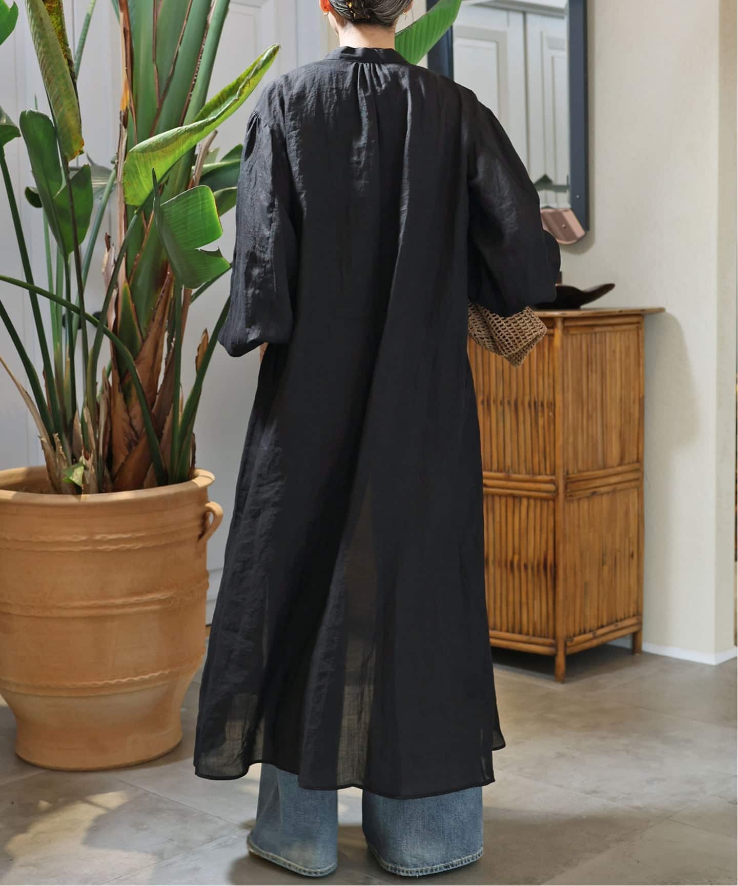 Col Pierrot/コル ピエロ】Ramie Volume Sleeve ワンピース
