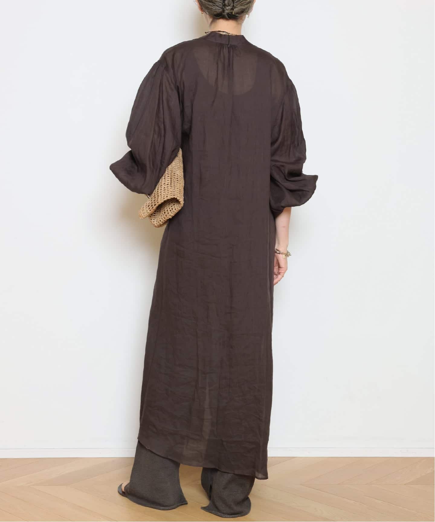 Col Pierrot/コル ピエロ】Ramie Volume Sleeve ワンピース