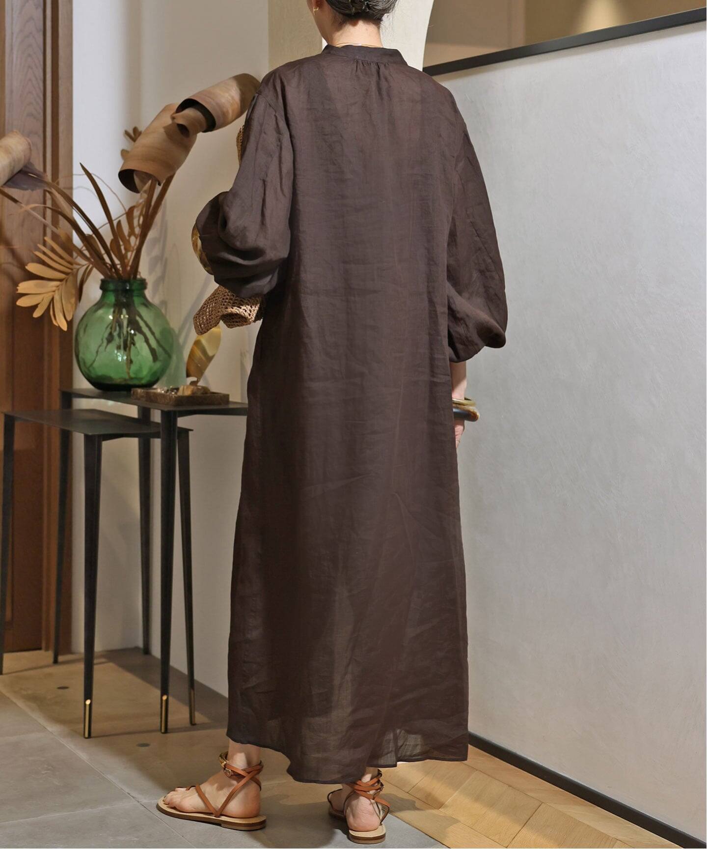 Col Pierrot/コル ピエロ】Ramie Volume Sleeve ワンピース