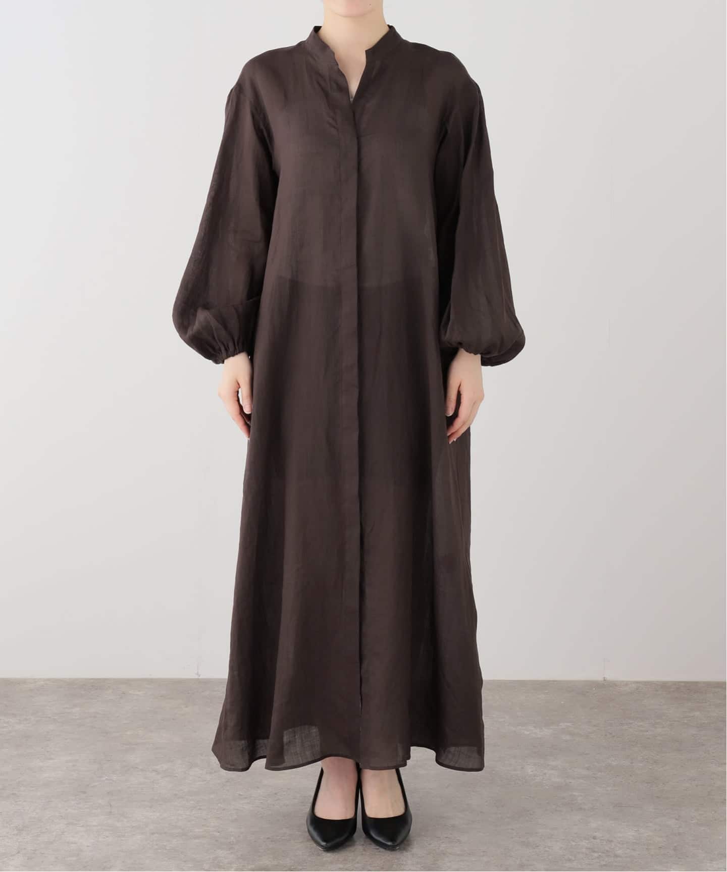 Col Pierrotワンピース　AFRICA Col Pierrot/コル ピエロ】Ramie Volume Sleeve ワンピース