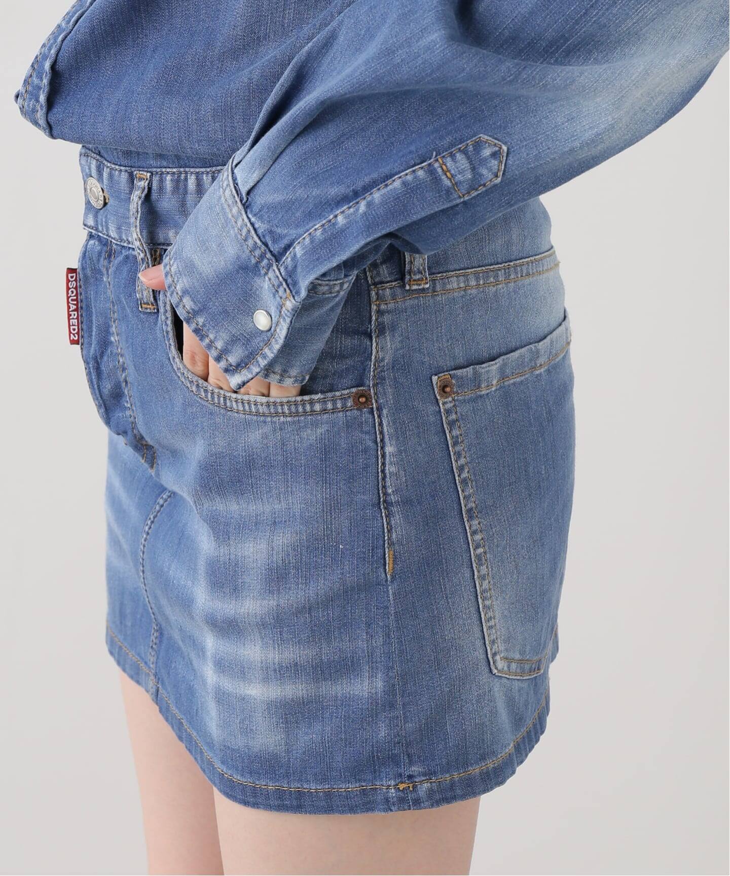 DSQUARED2/ディースクエアード】LIGHTWASH DENIM DRESS（ワンピース