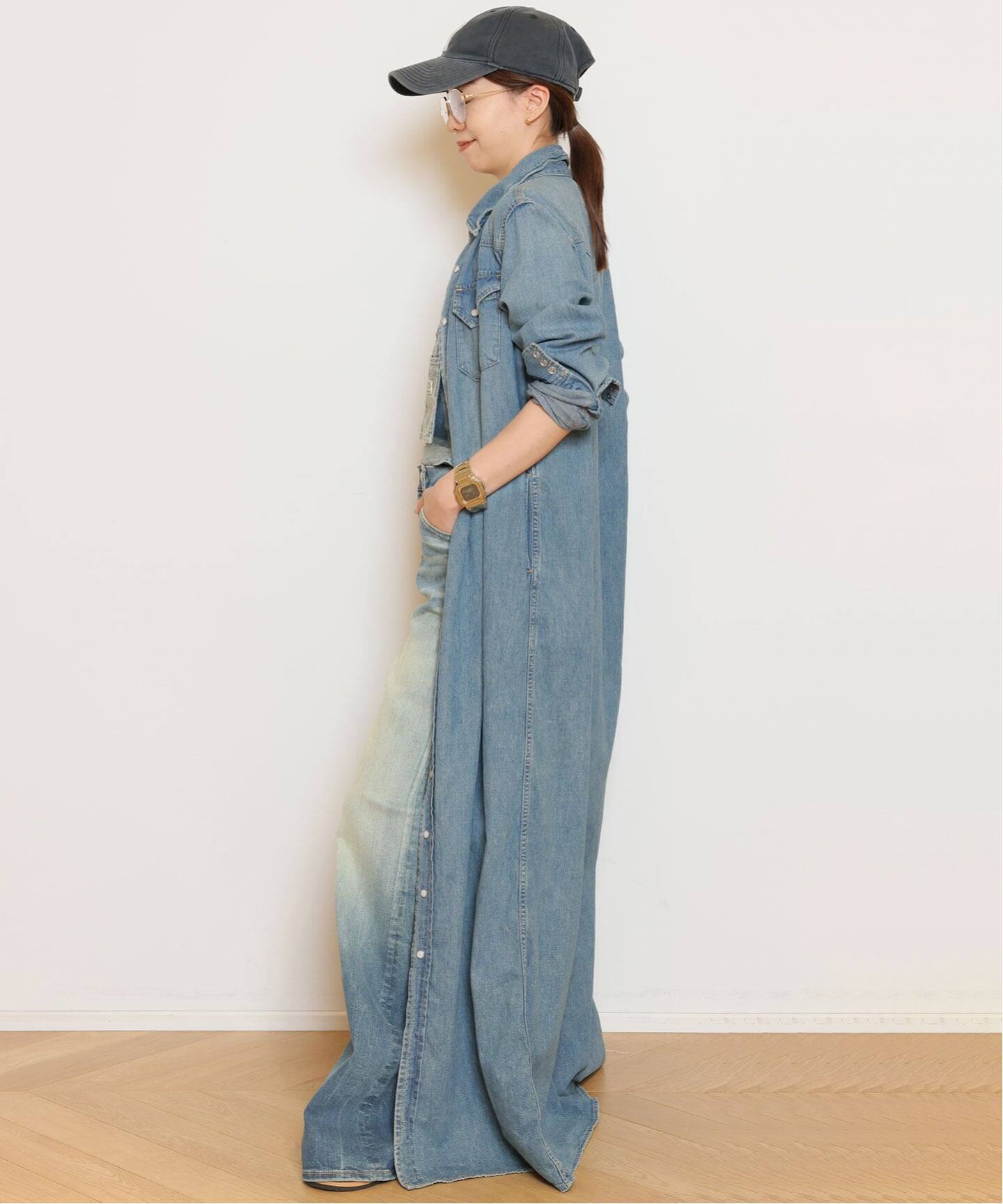 REMI RELIEF/レミレリーフ】DENIM シャツドレス（シャツワンピース