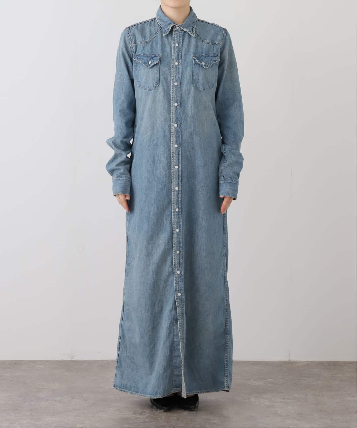REMI RELIEF/レミレリーフ】DENIM シャツドレス（シャツワンピース