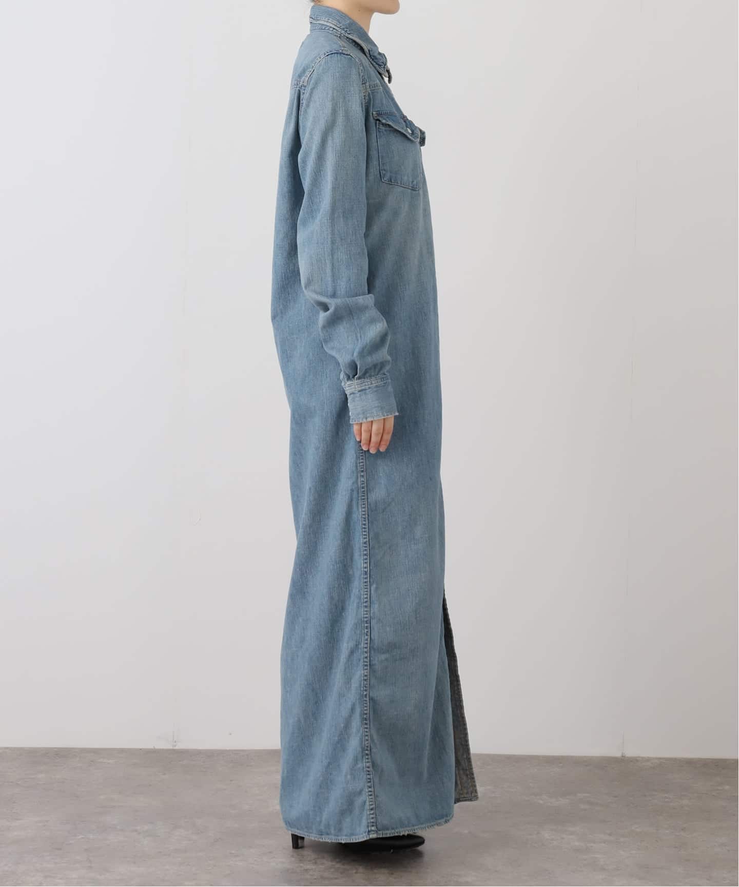 REMI RELIEF/レミレリーフ】DENIM シャツドレス（シャツワンピース